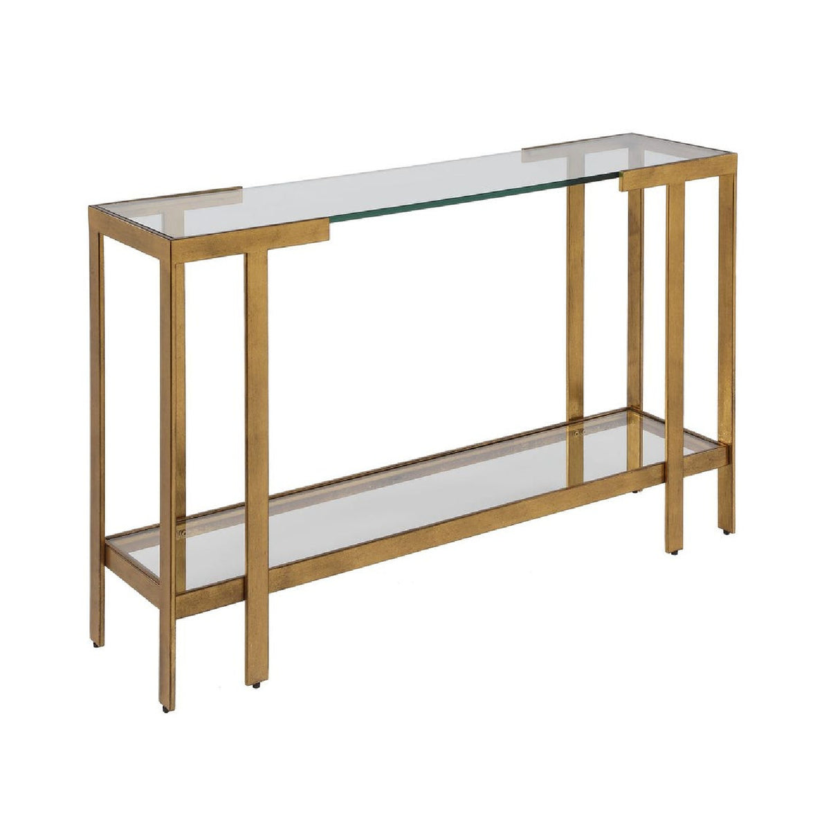 Modern European furniture - Gold Framed Glass Console Table - www.oroa.com | Oroa.com