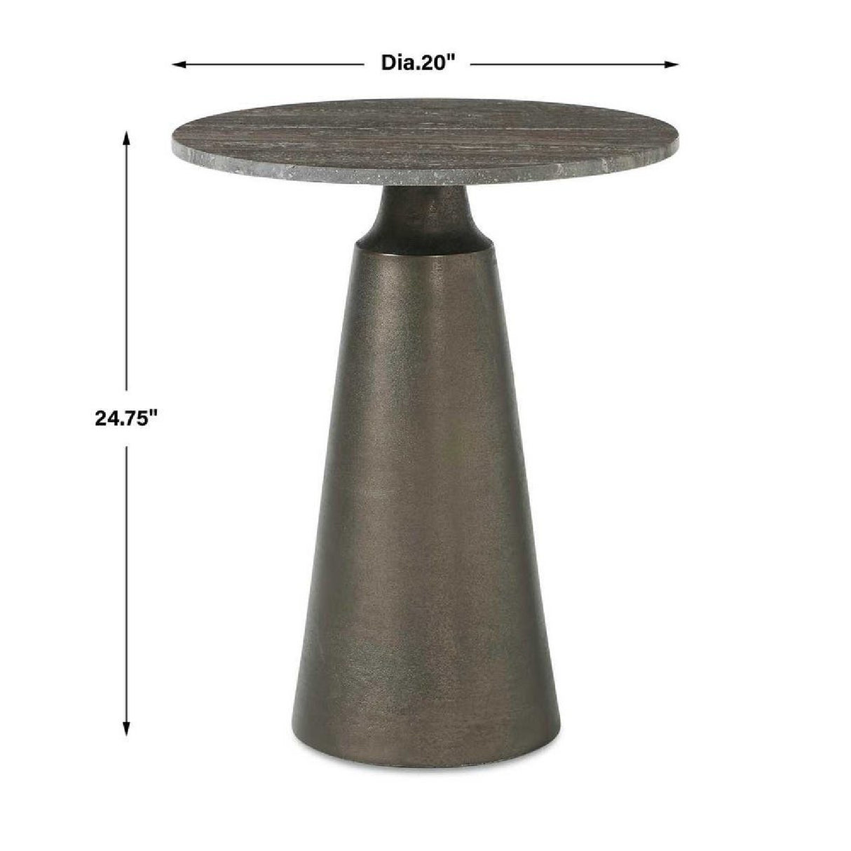 Modern European furniture - Round Bronze Indoor/Outdoor Accent Table - www.oroa.com | Oroa.com
