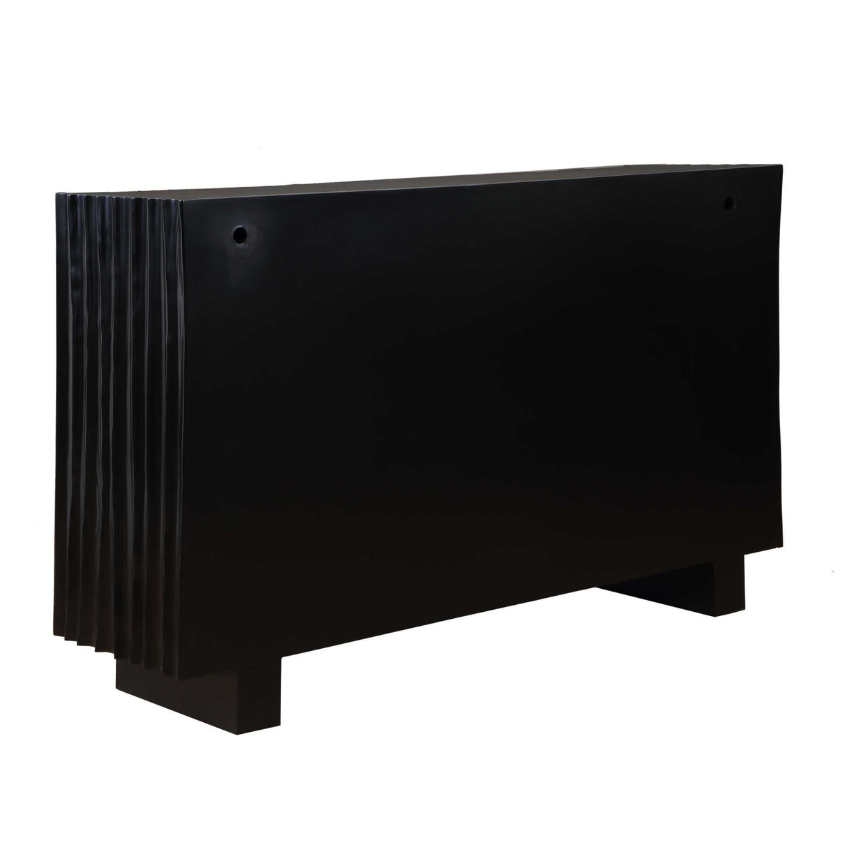 Modern European furniture - Black Carved Wooden 3-Door Cabinet - www.oroa.com | Oroa.com