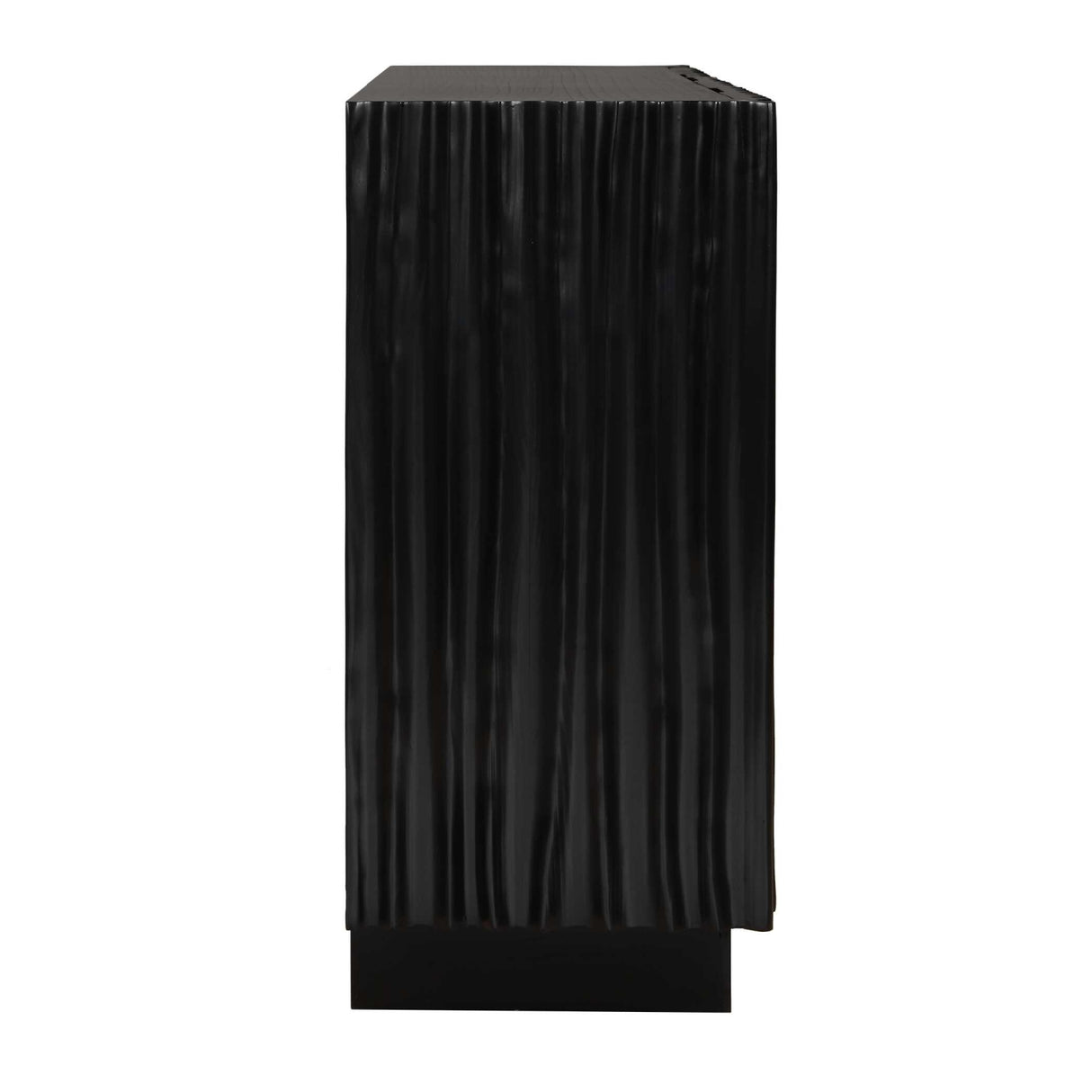 Modern European furniture - Black Carved Wooden 3-Door Cabinet - www.oroa.com | Oroa.com