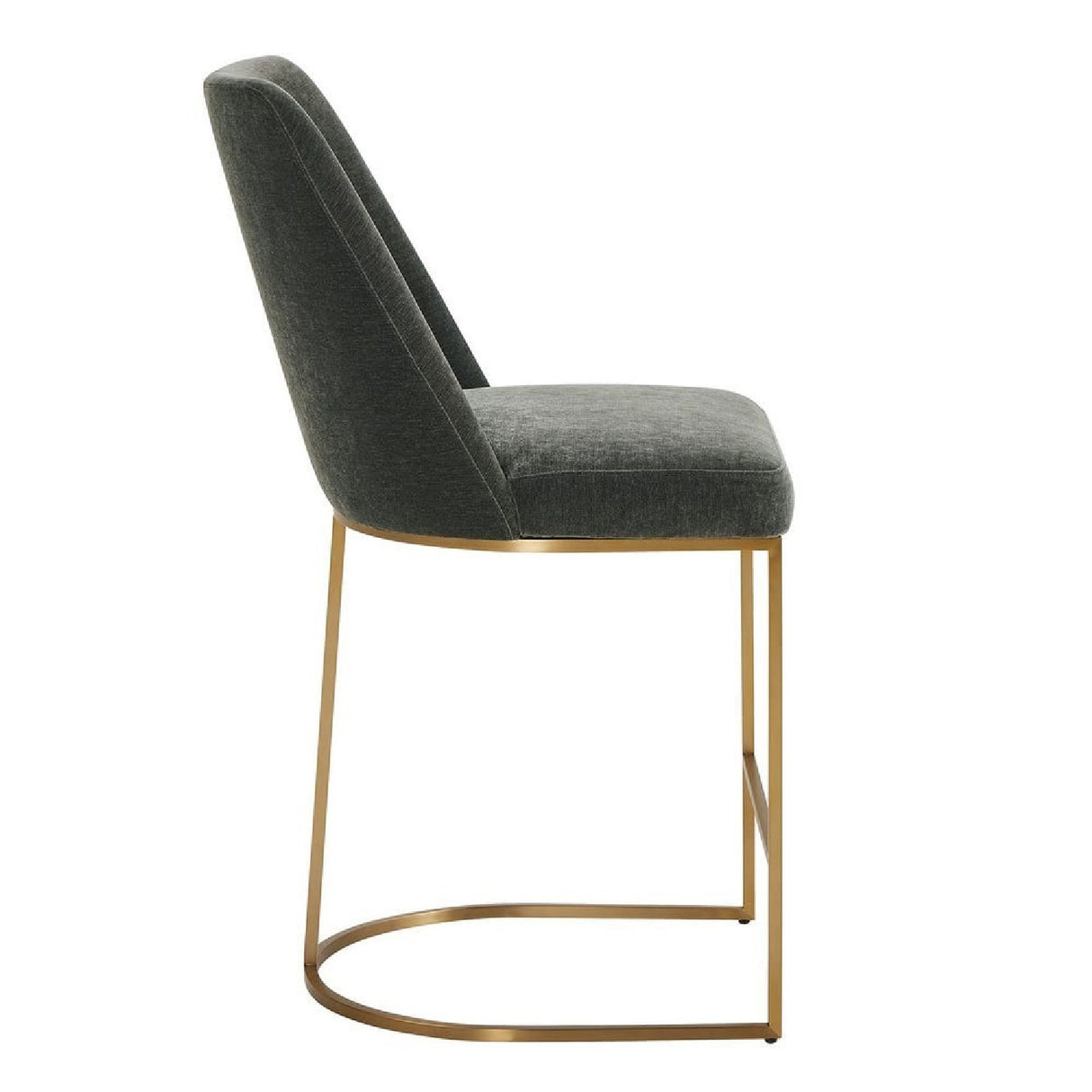 Modern European furniture - Gray Velvet Counter Stool - www.oroa.com | Oroa.com