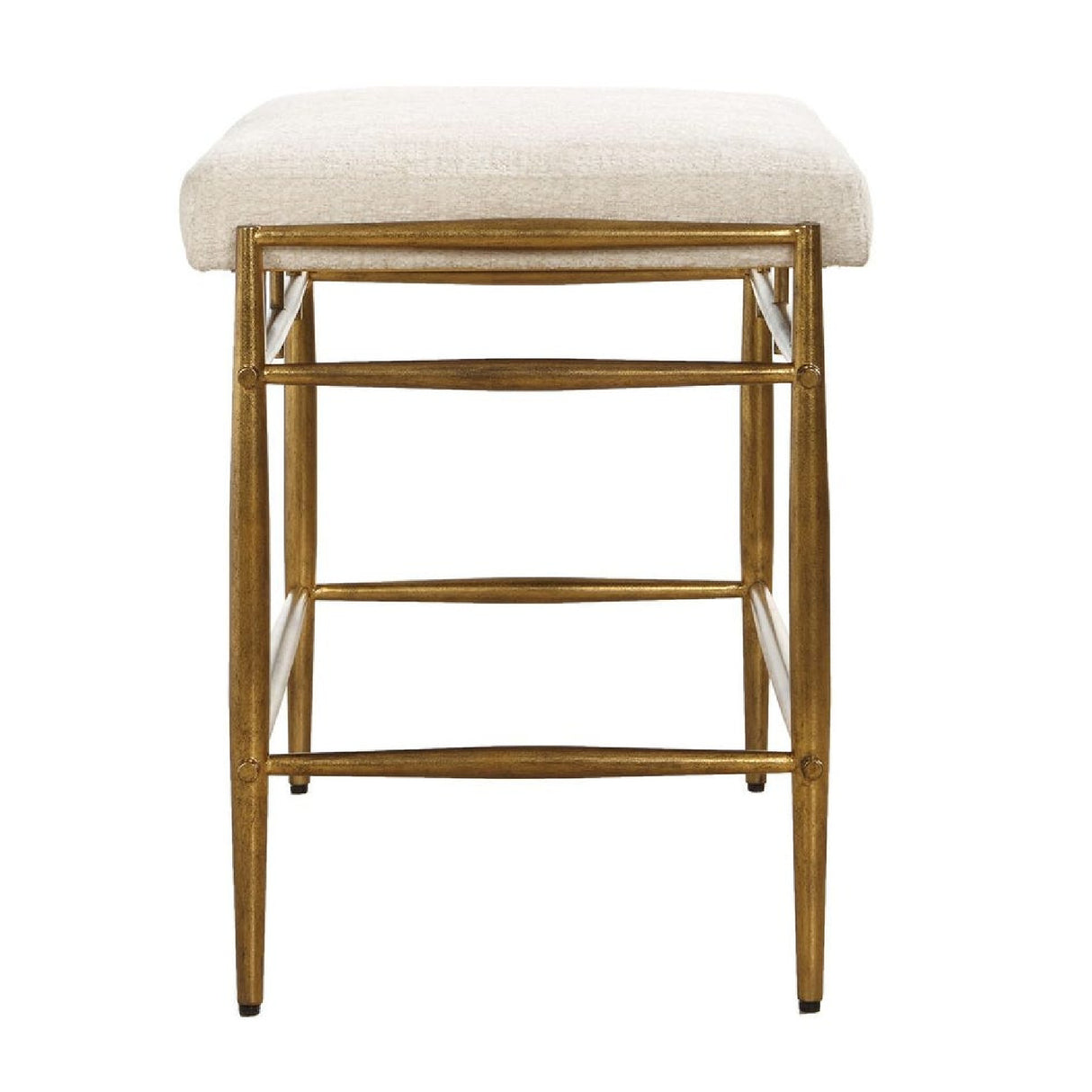 Modern European furniture - White Chenille Bench S - www.oroa.com | Oroa.com
