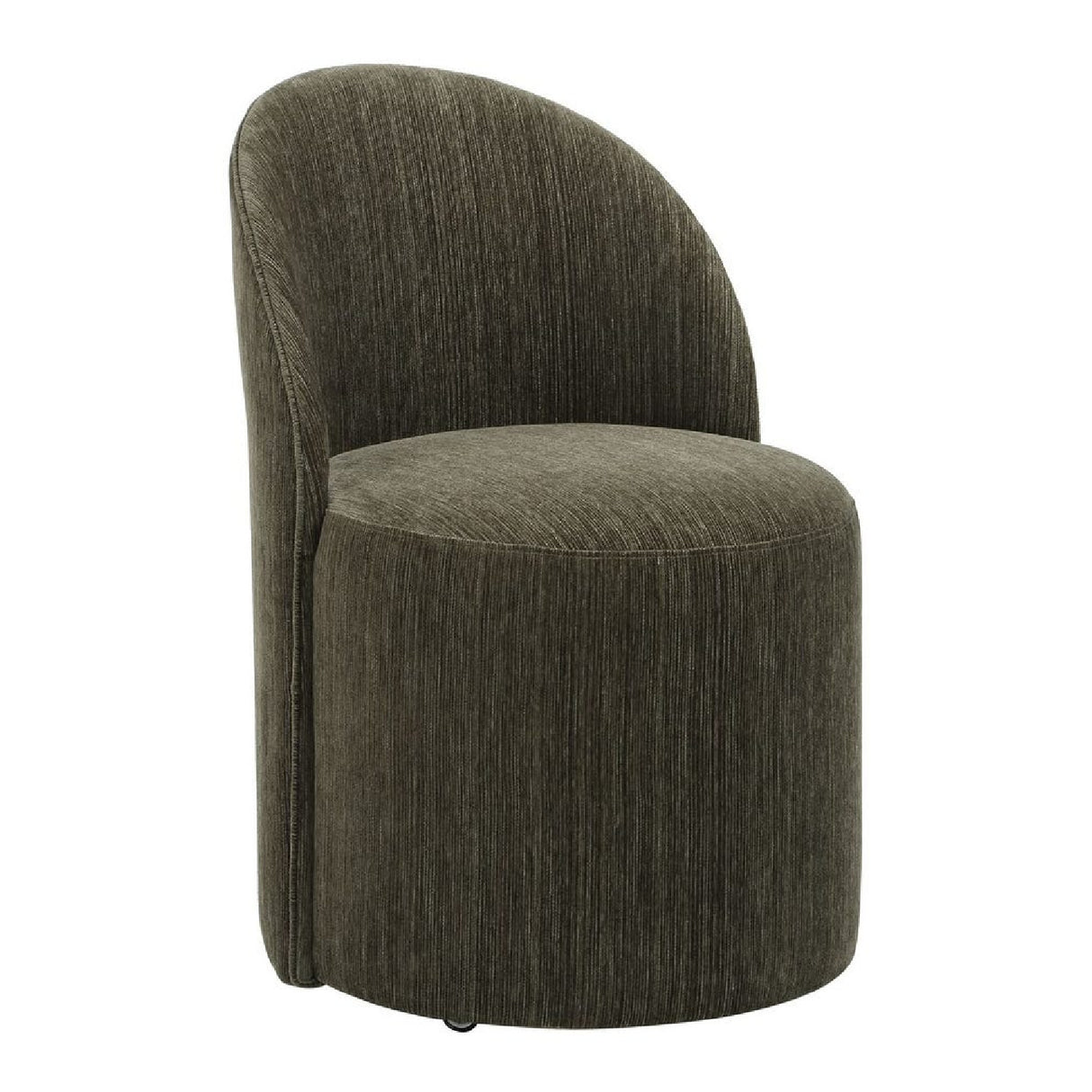 Chenille Caster Swivel Dining Chair | Oroa.com