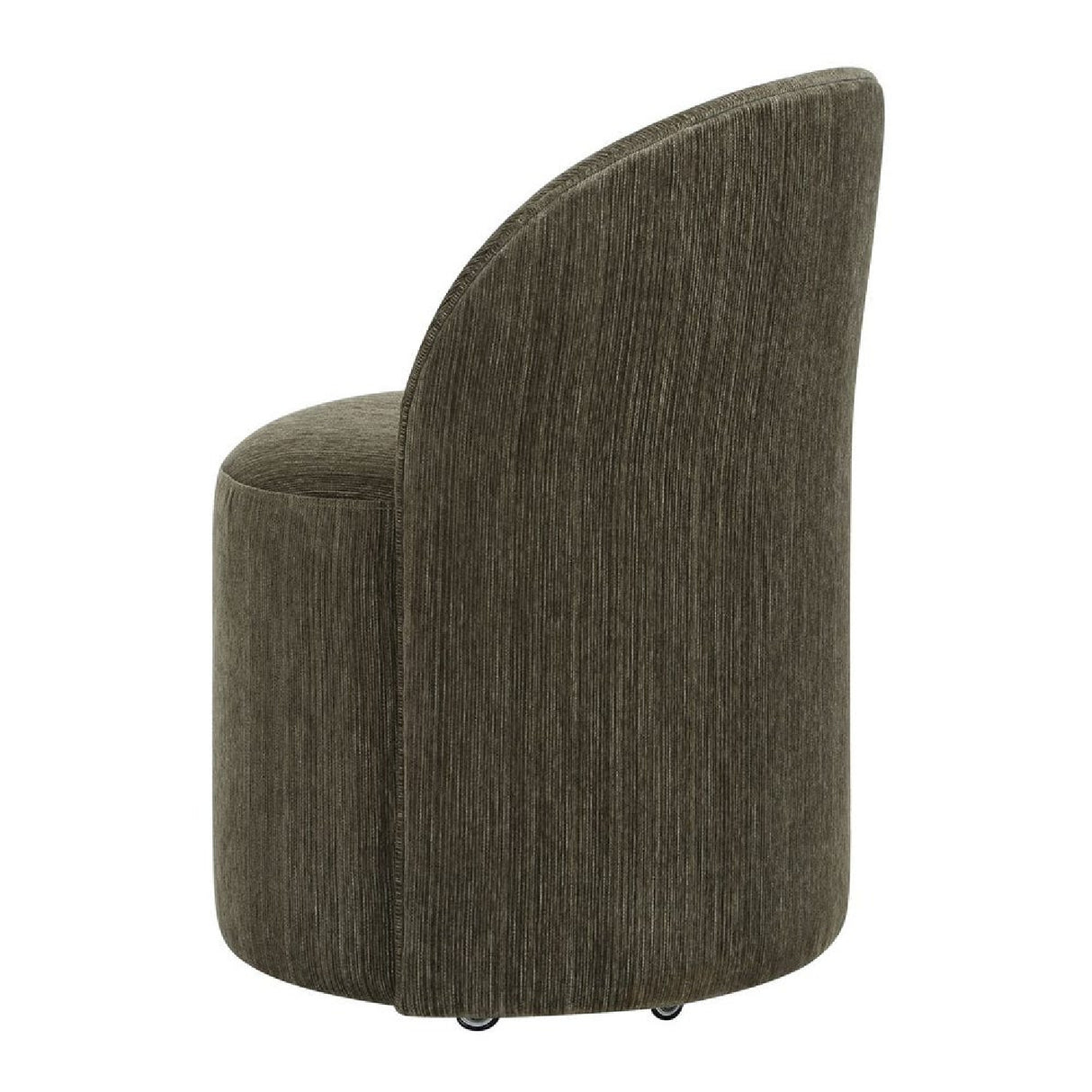 Chenille Caster Swivel Dining Chair | Oroa.com