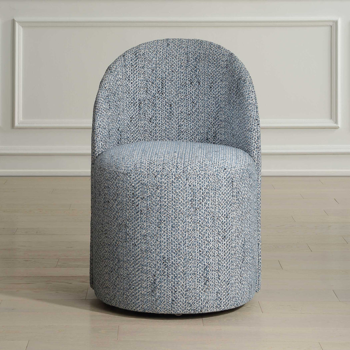 Chenille Caster Swivel Dining Chair | Oroa.com