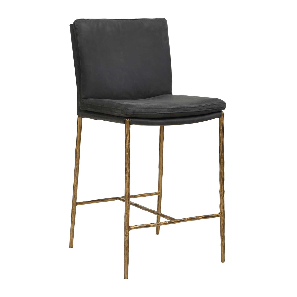 Modern European furniture - Gray Leather Counter Stool - www.oroa.com | Oroa.com