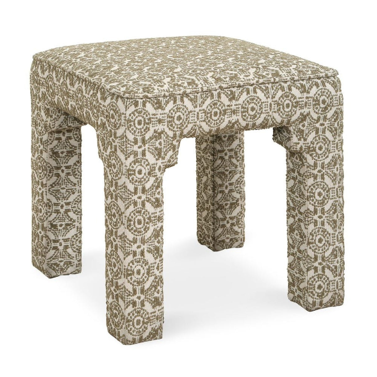 Modern European furniture - Green Medallion Motif Bench S - www.oroa.com | Oroa.com