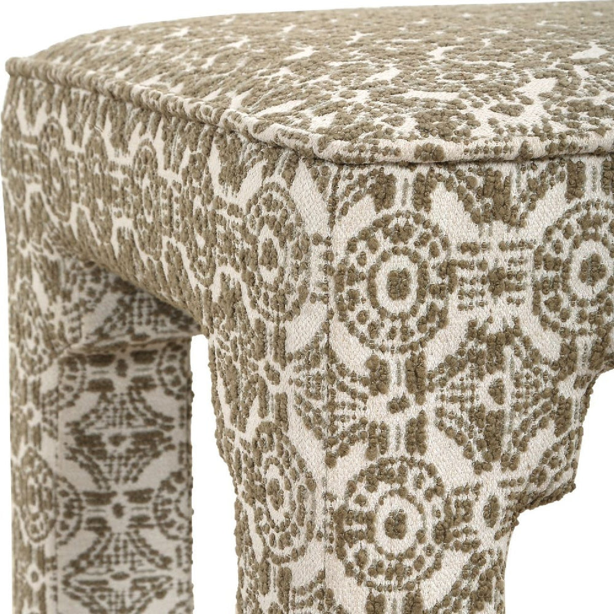 Modern European furniture - Green Medallion Motif Bench S - www.oroa.com | Oroa.com