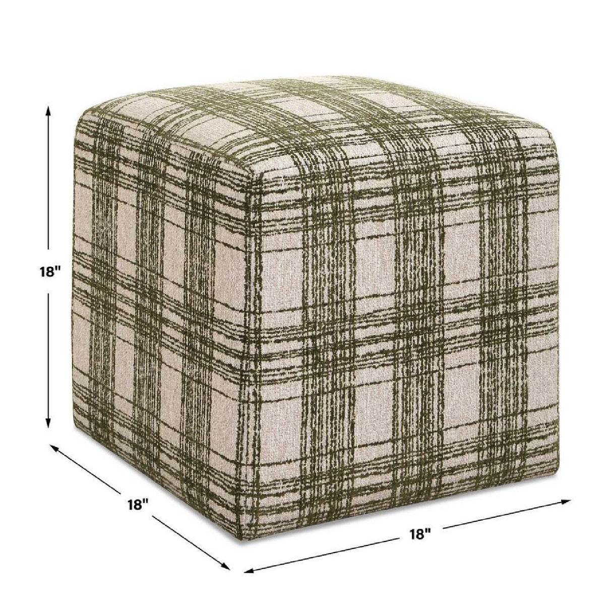 Chenille Cube Ottoman | Oroa.com
