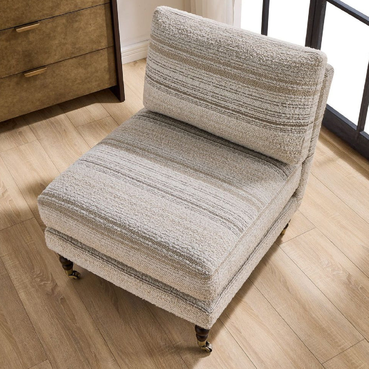 Modern European furniture - Boucle Stripes Accent Chair - www.oroa.com | Oroa.com