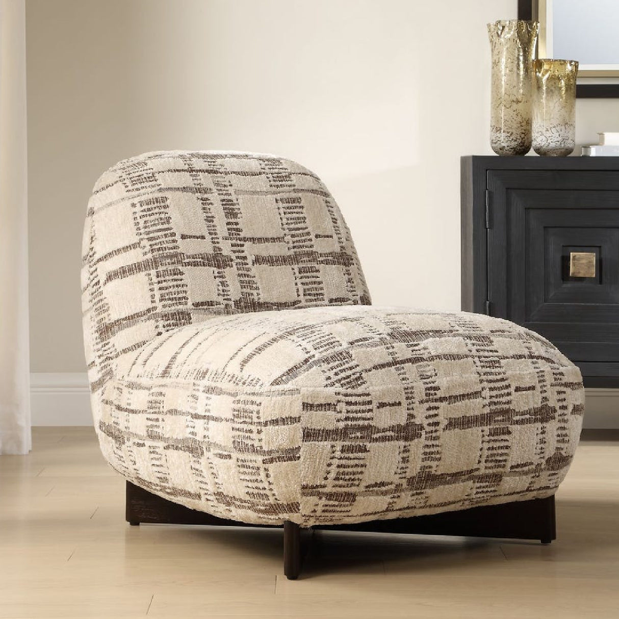 Modern European furniture - Woven Chenille Accent Chair - www.oroa.com | Oroa.com