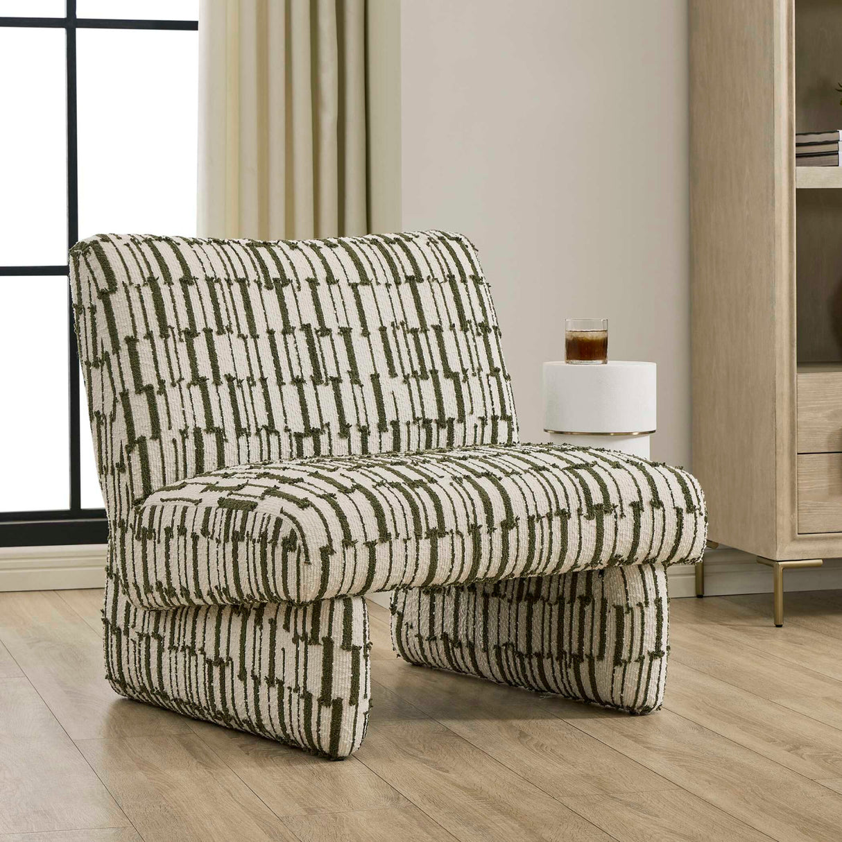 Modern European furniture - Green Patterned Accent Chair - www.oroa.com | Oroa.com