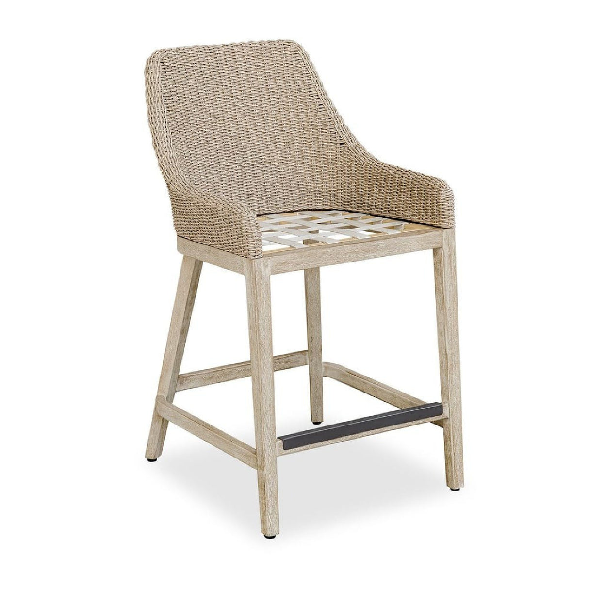 Modern European furniture - Beige Wicker Outdoor Counter Stool - www.oroa.com | Oroa.com