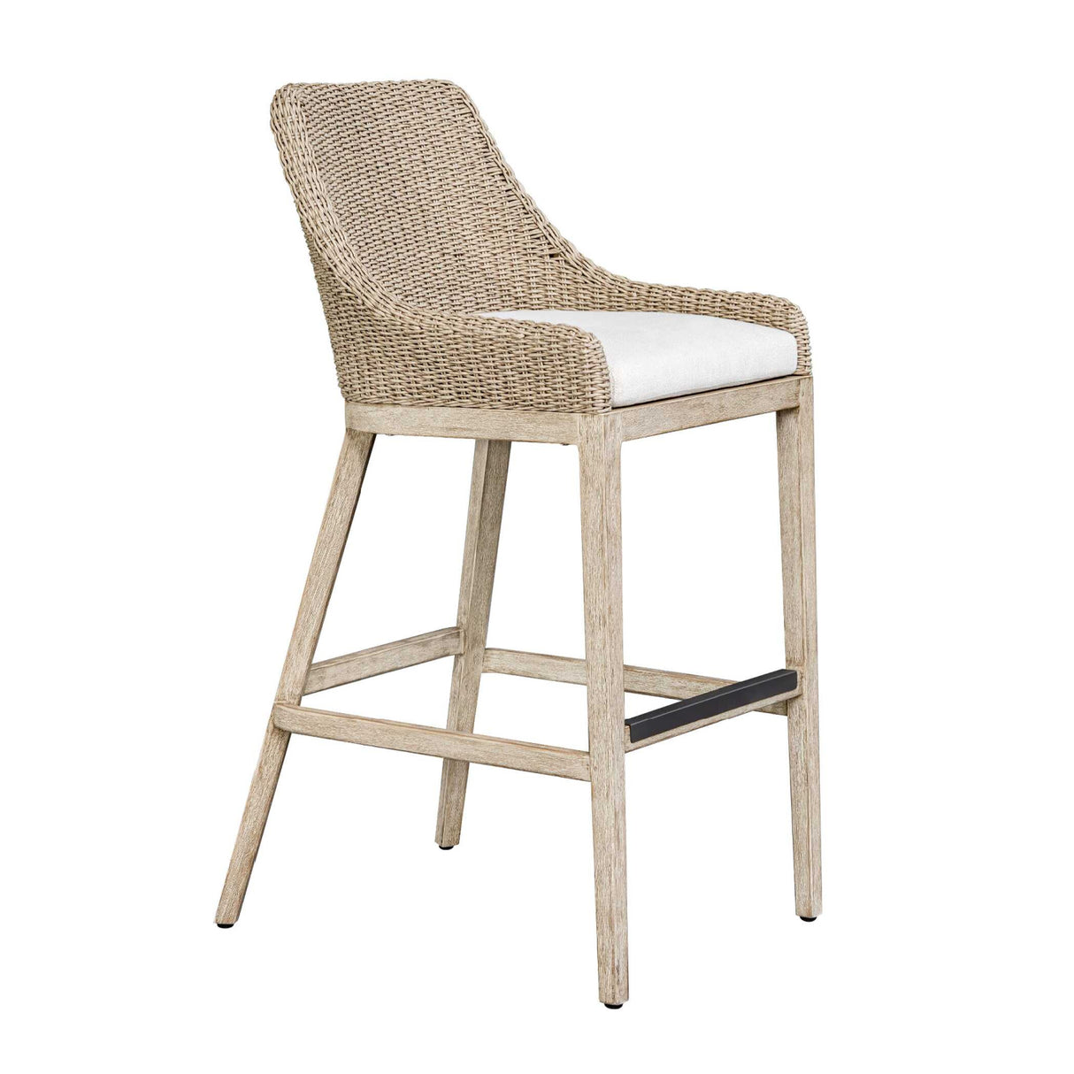 Modern European furniture - Cream Wicker Outdoor Bar Stool - www.oroa.com | Oroa.com
