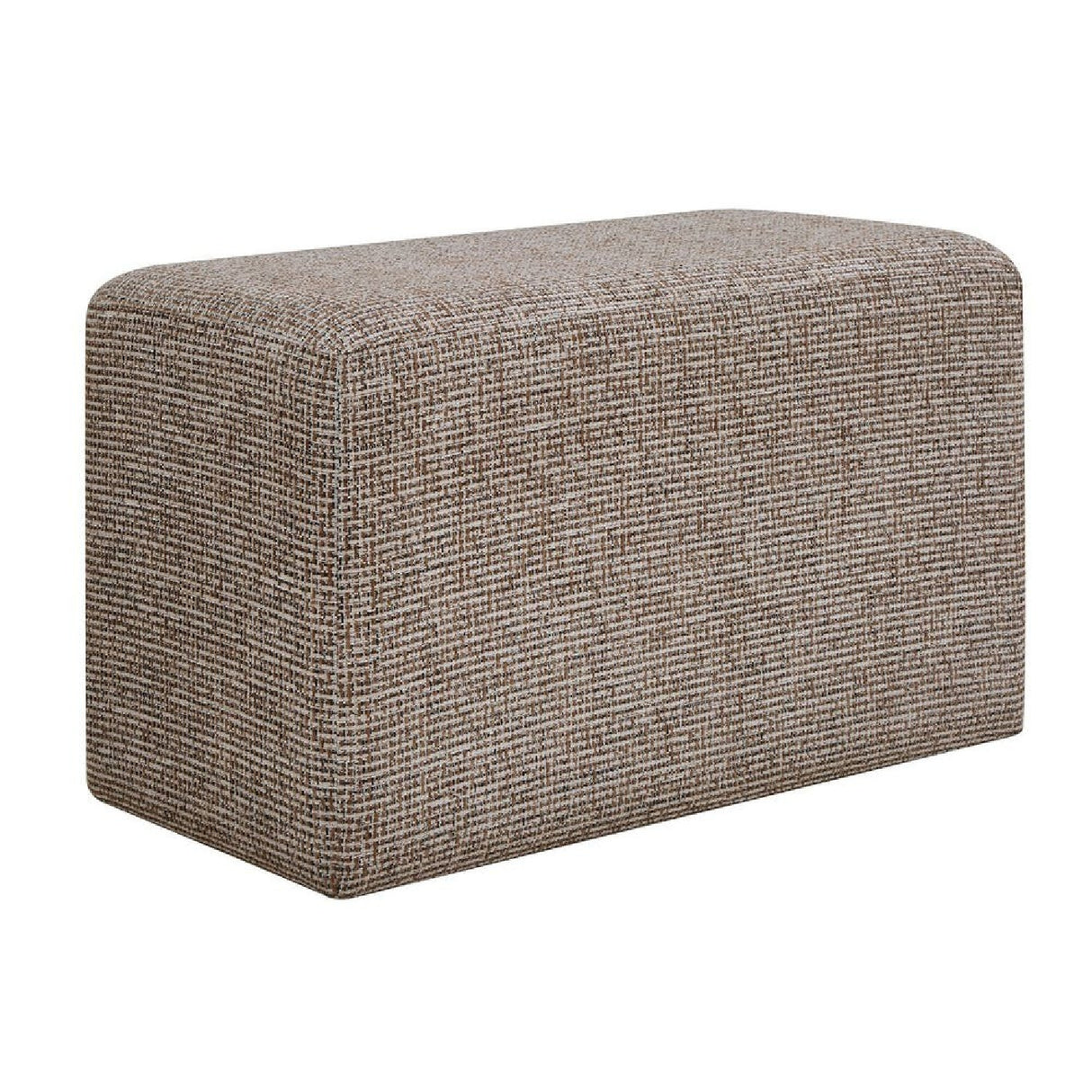 Modern European furniture - Cream Woven Rectangular Ottoman - www.oroa.com | Oroa.com