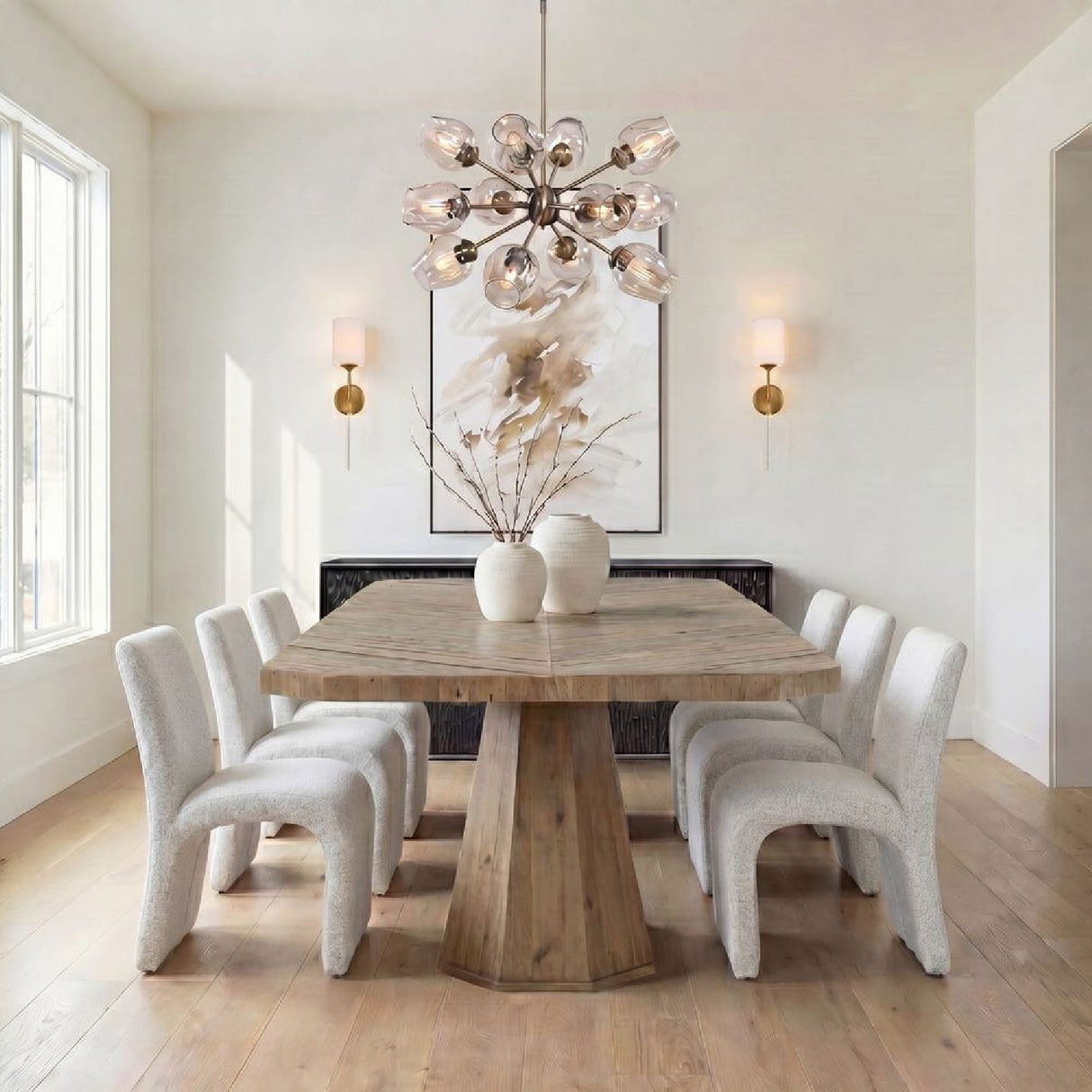 Modern European furniture - Boucle Arched Dining Chair - www.oroa.com | Oroa.com