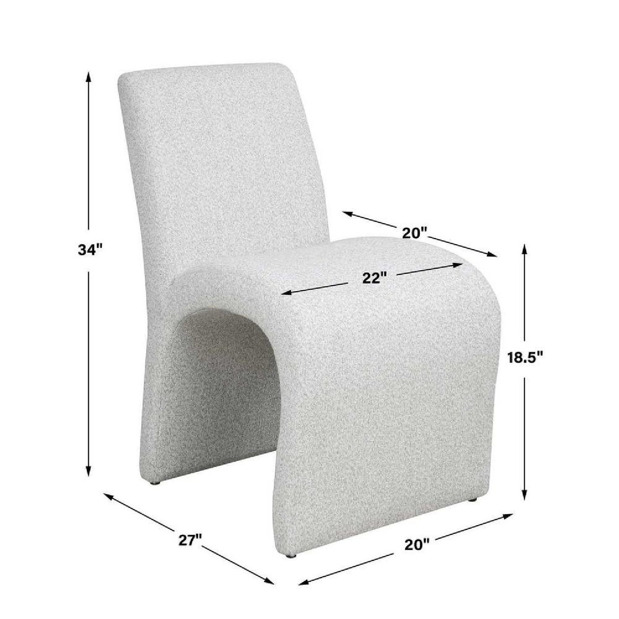 Modern European furniture - Boucle Arched Dining Chair - www.oroa.com | Oroa.com
