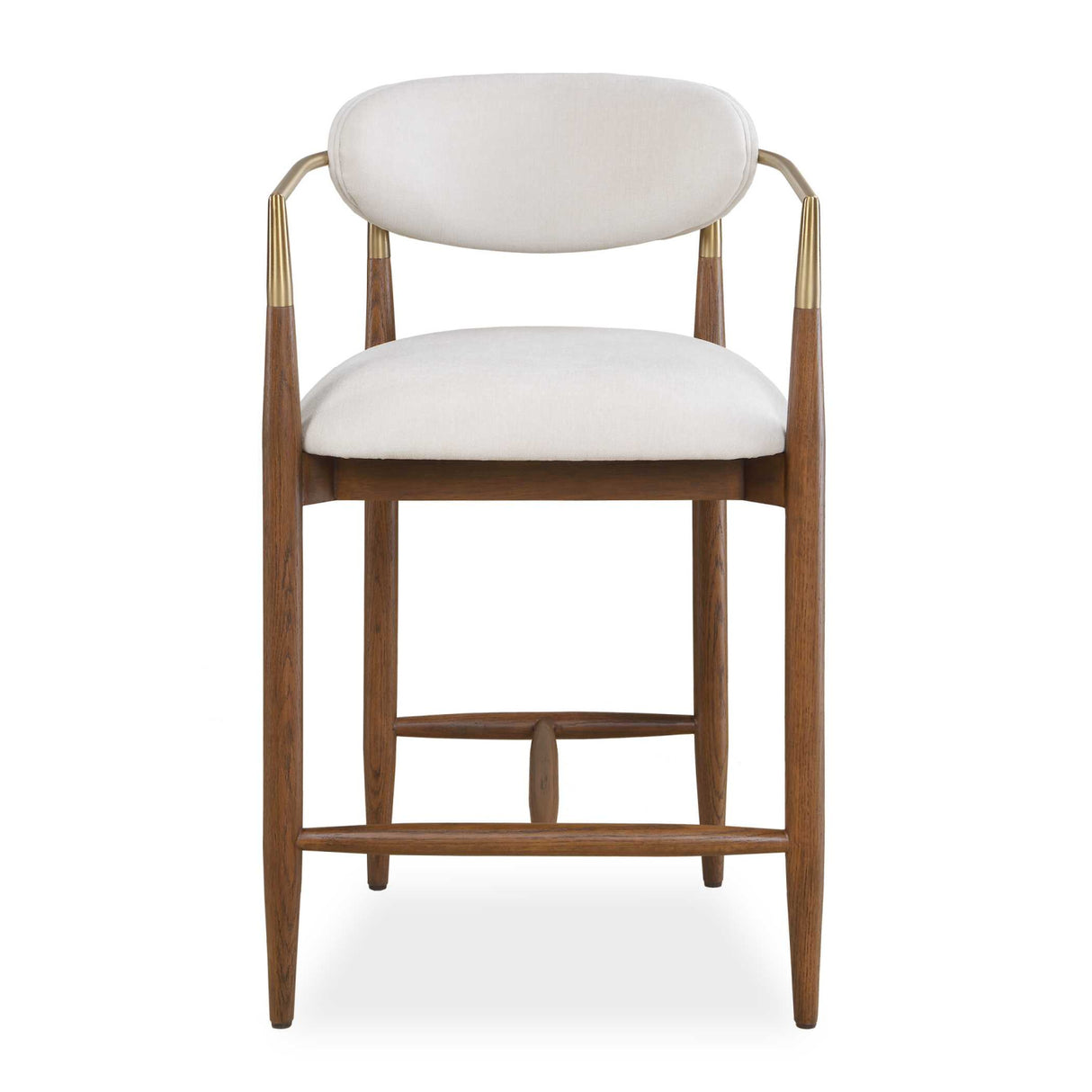 Modern European furniture - White Velvet Counter Stool - www.oroa.com | Oroa.com