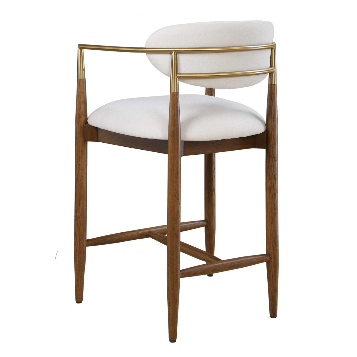 Modern European furniture - White Velvet Counter Stool - www.oroa.com | Oroa.com
