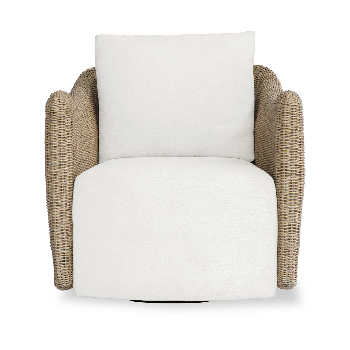 Modern European furniture - Beige Outdoor Swivel Lounge Chair - www.oroa.com | Oroa.com