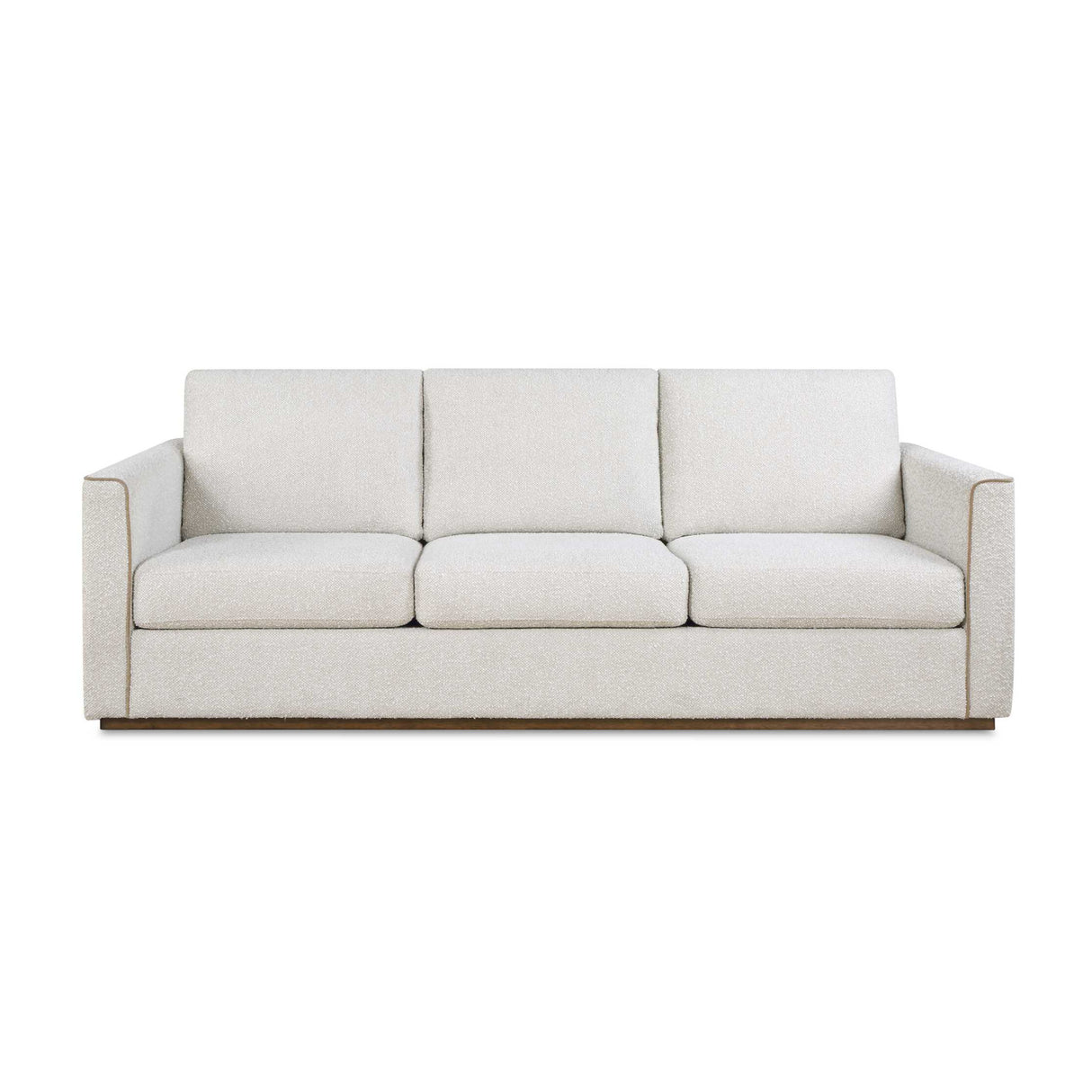 Modern European furniture - Cream Boucle Piped Sofa - www.oroa.com | Oroa.com