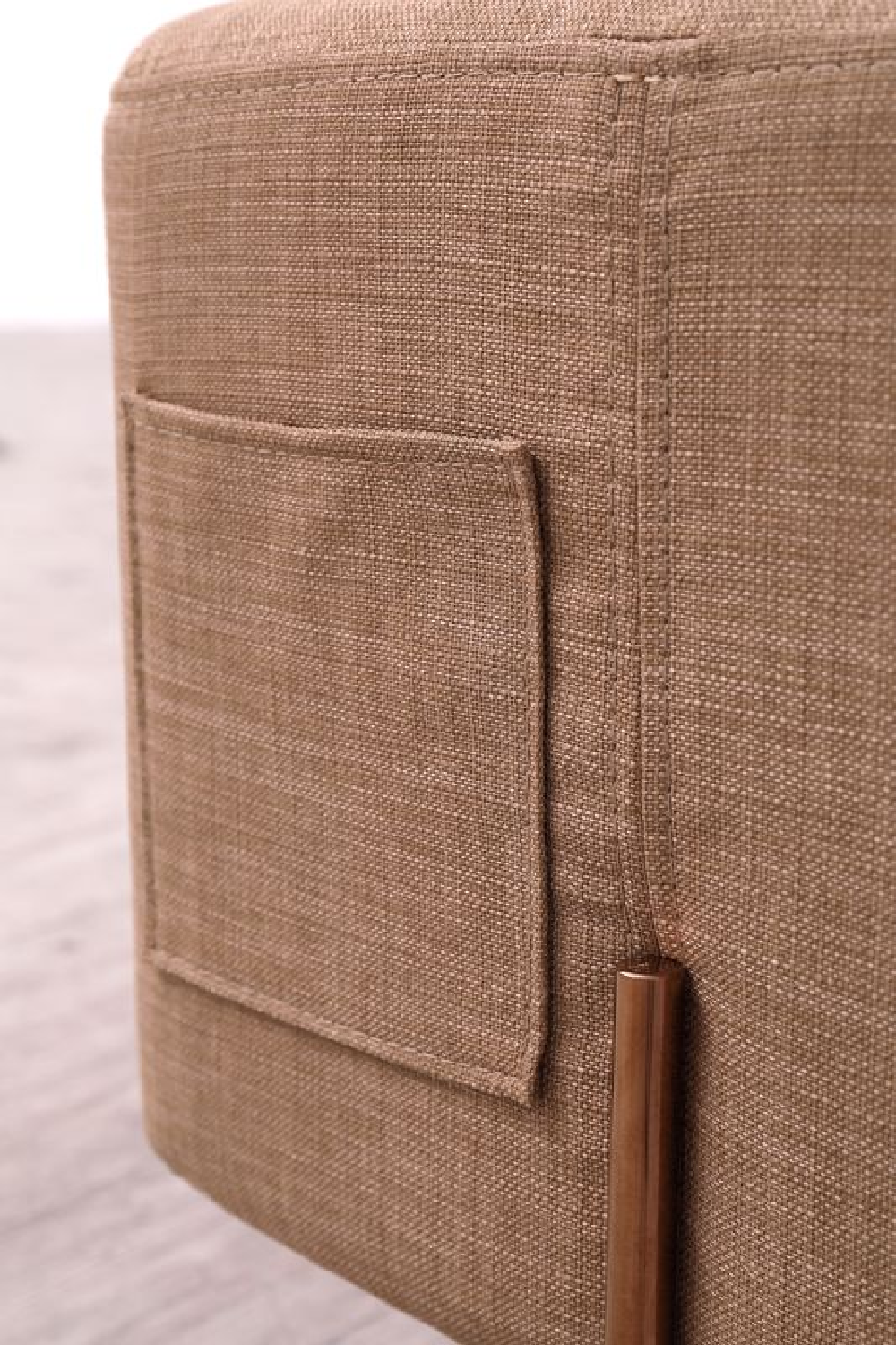 Brown Fabric Pocket Ottoman | Oroa.com
