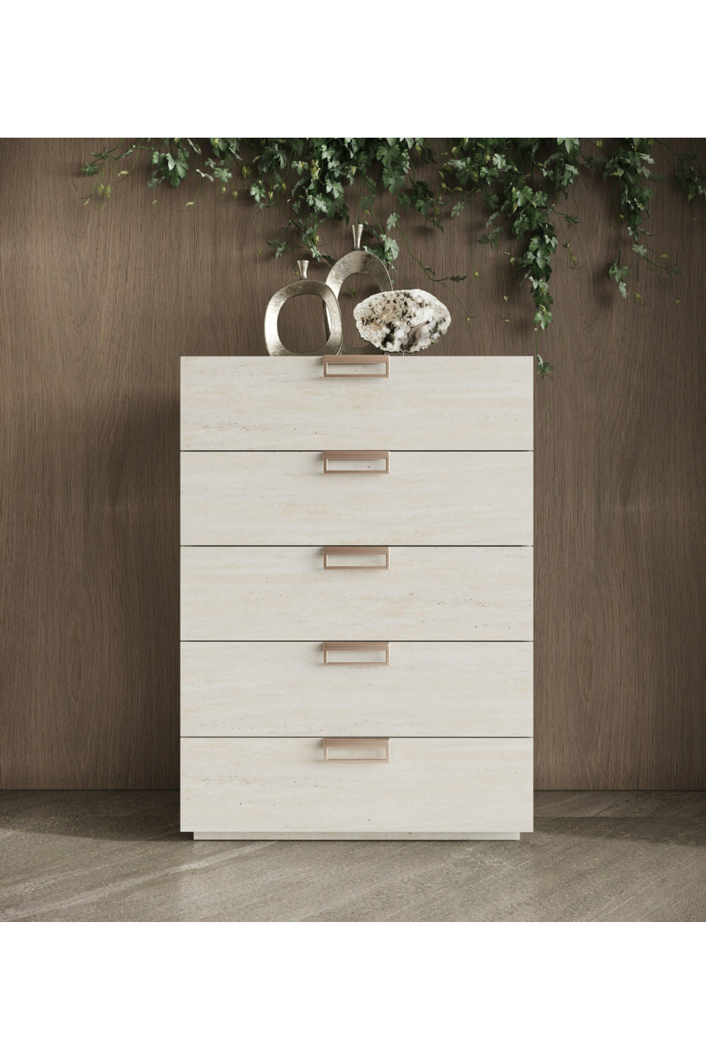 5-Drawer Travertine Chest | Oroa.com