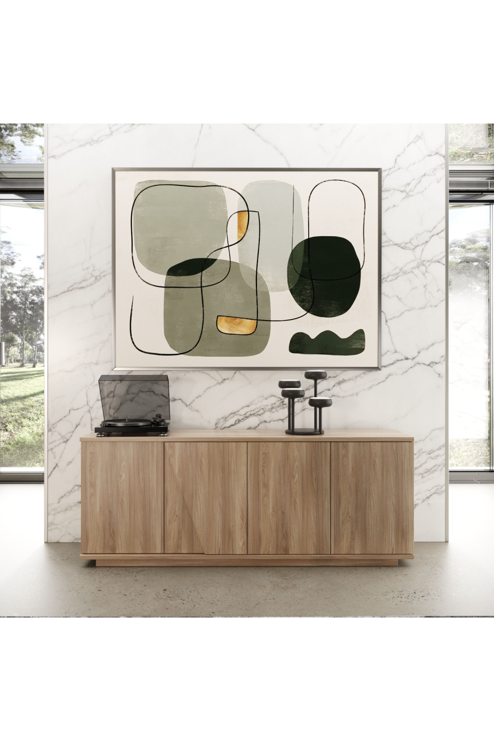 Walnut Caracalla 4-Door Sideboard | Oroa.com