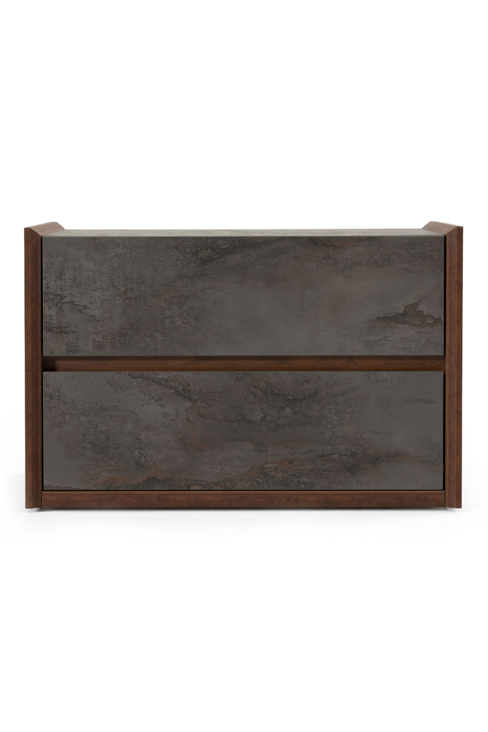 Gray Stucco 2-Drawer Nightstand | Oroa.com