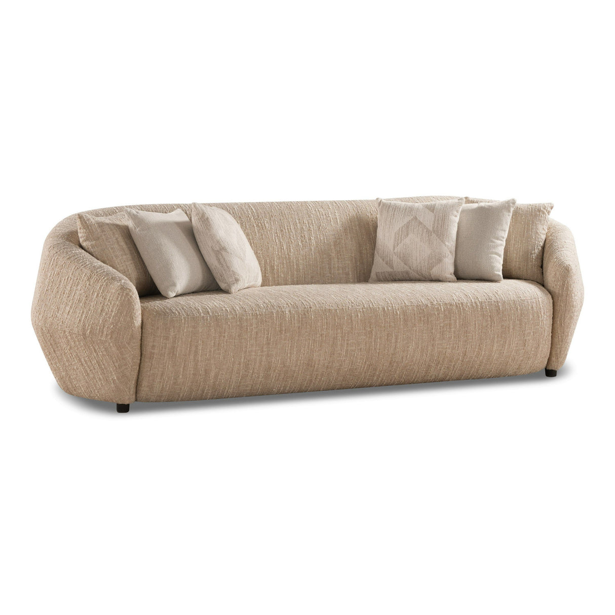 4 Seater Beige Fabric Sofa | Oroa.com