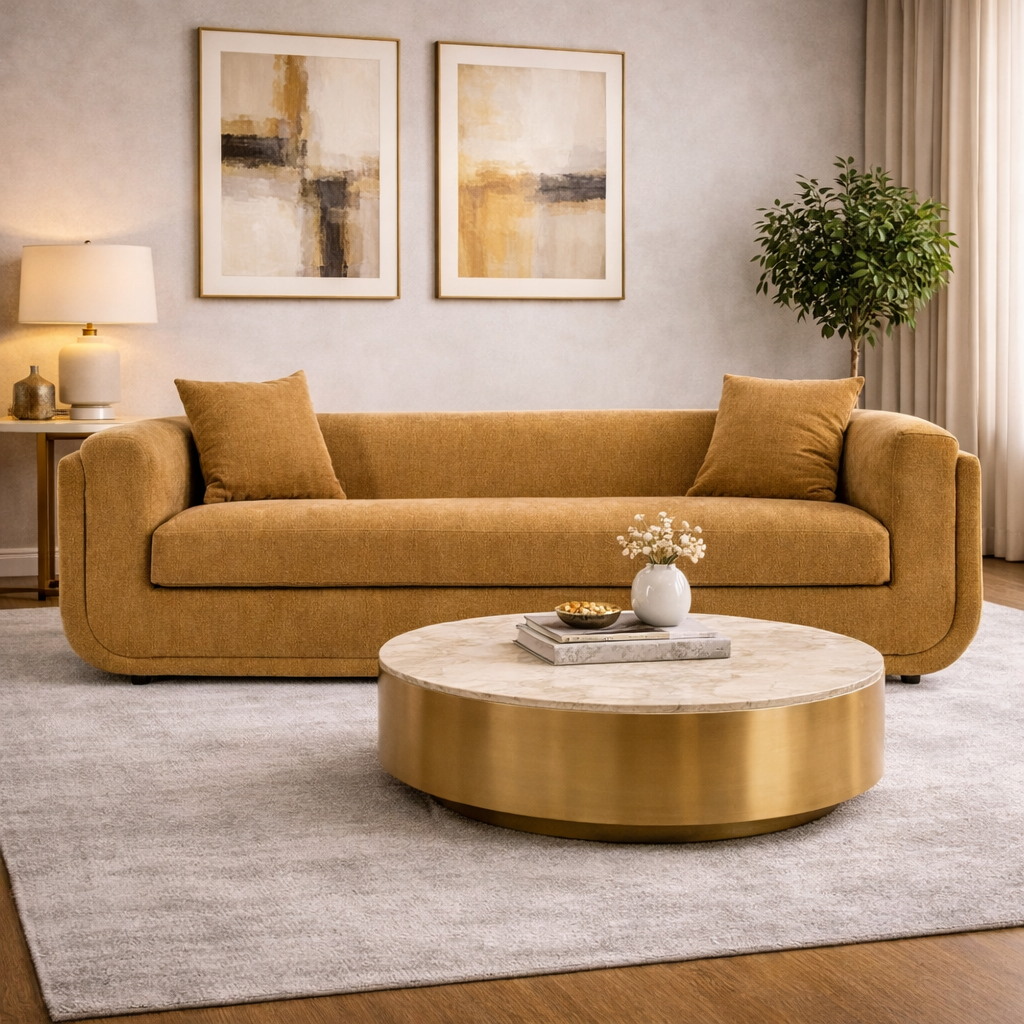 Orange Fabric Sofa | Oroa.com