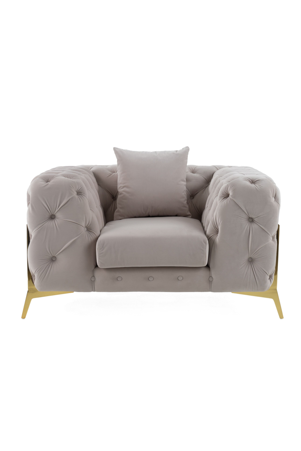 Button-Tufted Velvet Lounge Chair | Oroa.com