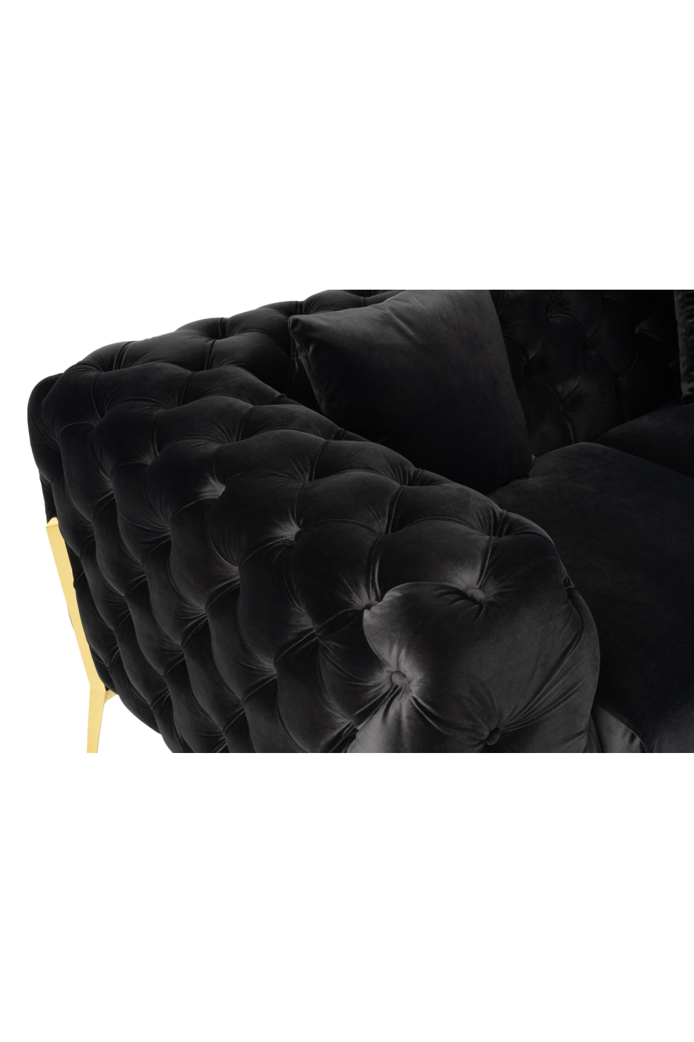 Button-Tufted Velvet Loveseat | Oroa.com