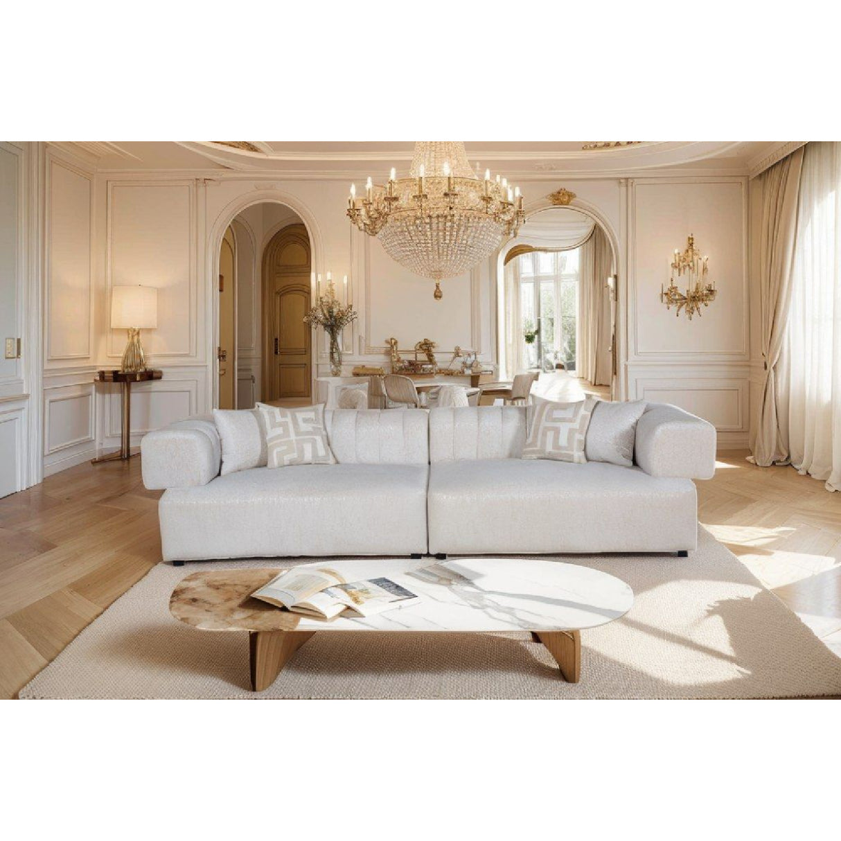 Square-Armed 2-Piece Sofa | Oroa.com