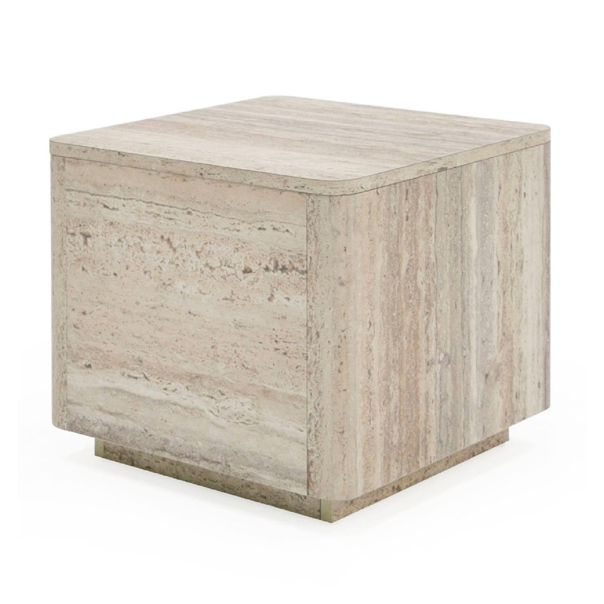 Travertine End Table | Oroa.com
