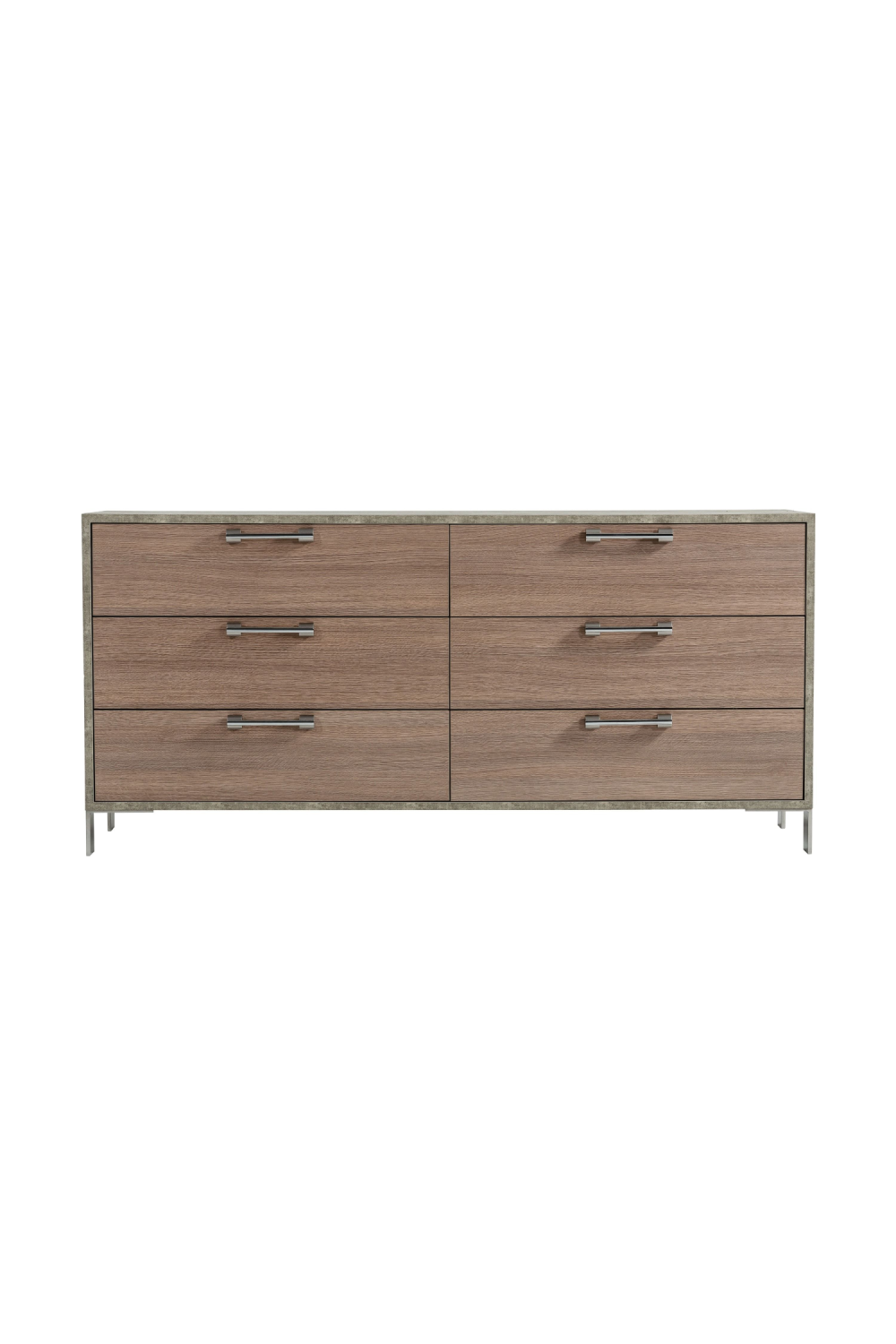 Brown Oak 6-Drawer Dresser | Oroa.com