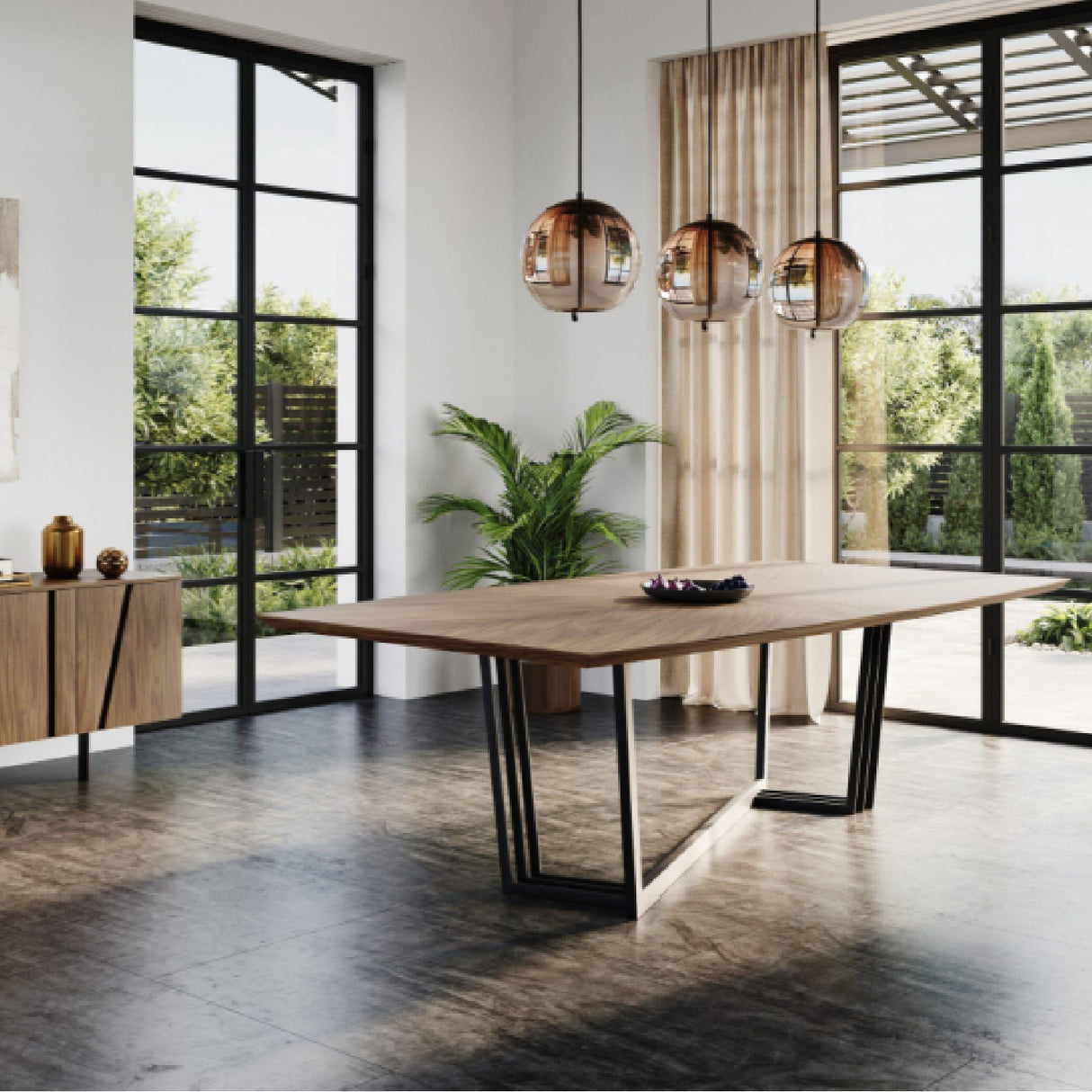 Minimalist Walnut Dining Table | Oroa.com