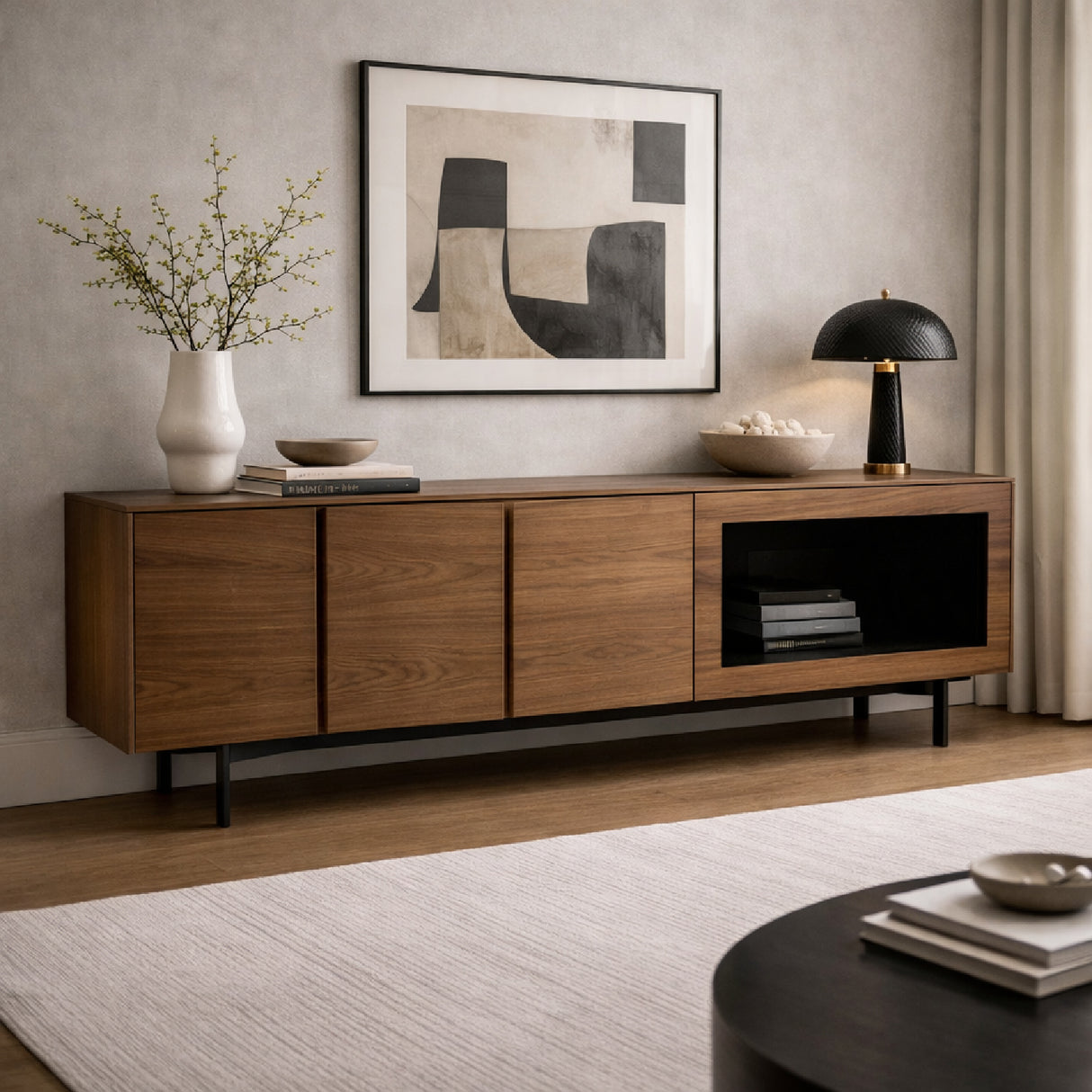 Walnut Veneer Sideboard | Oroa.com