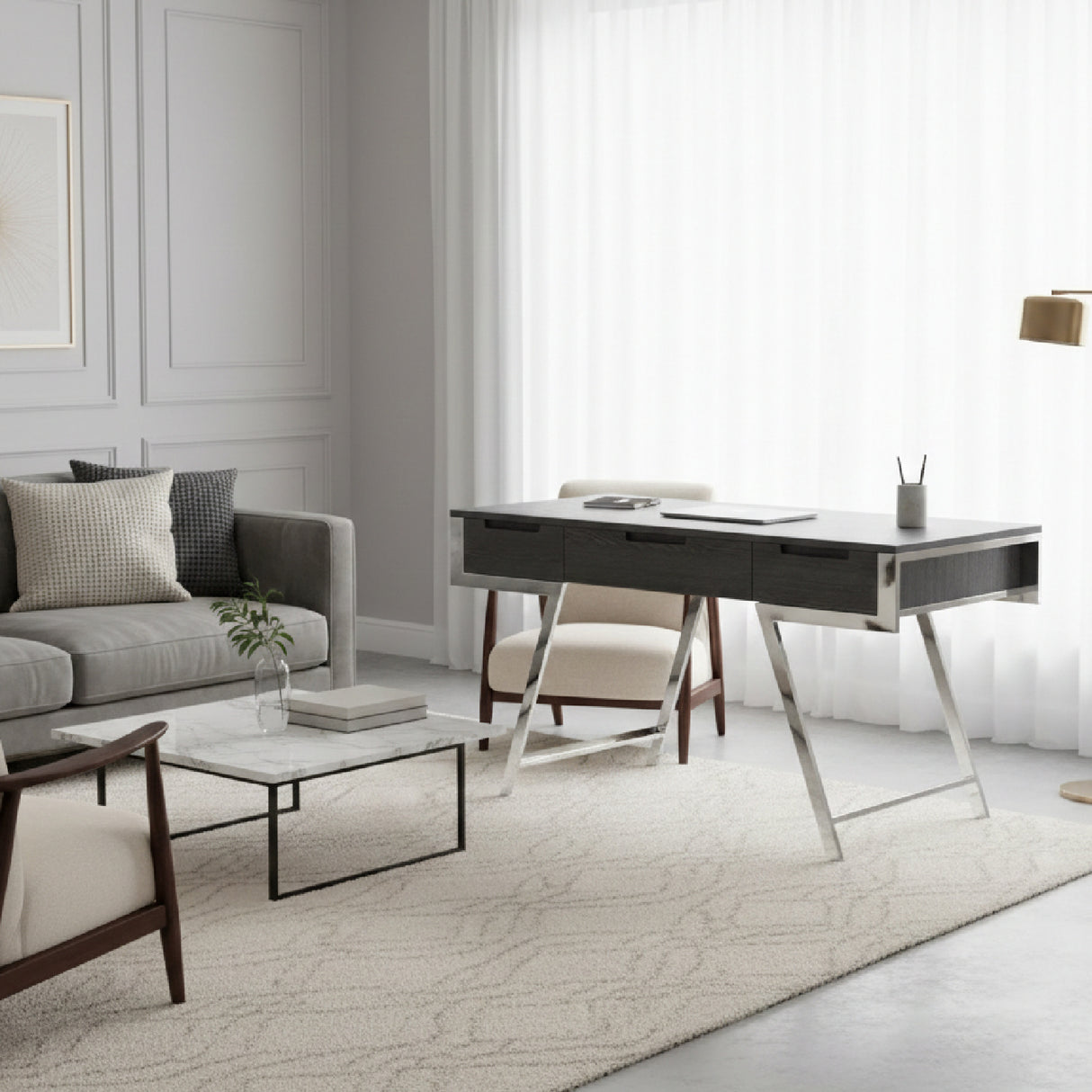 Gray Elm Office Desk | Oroa.com