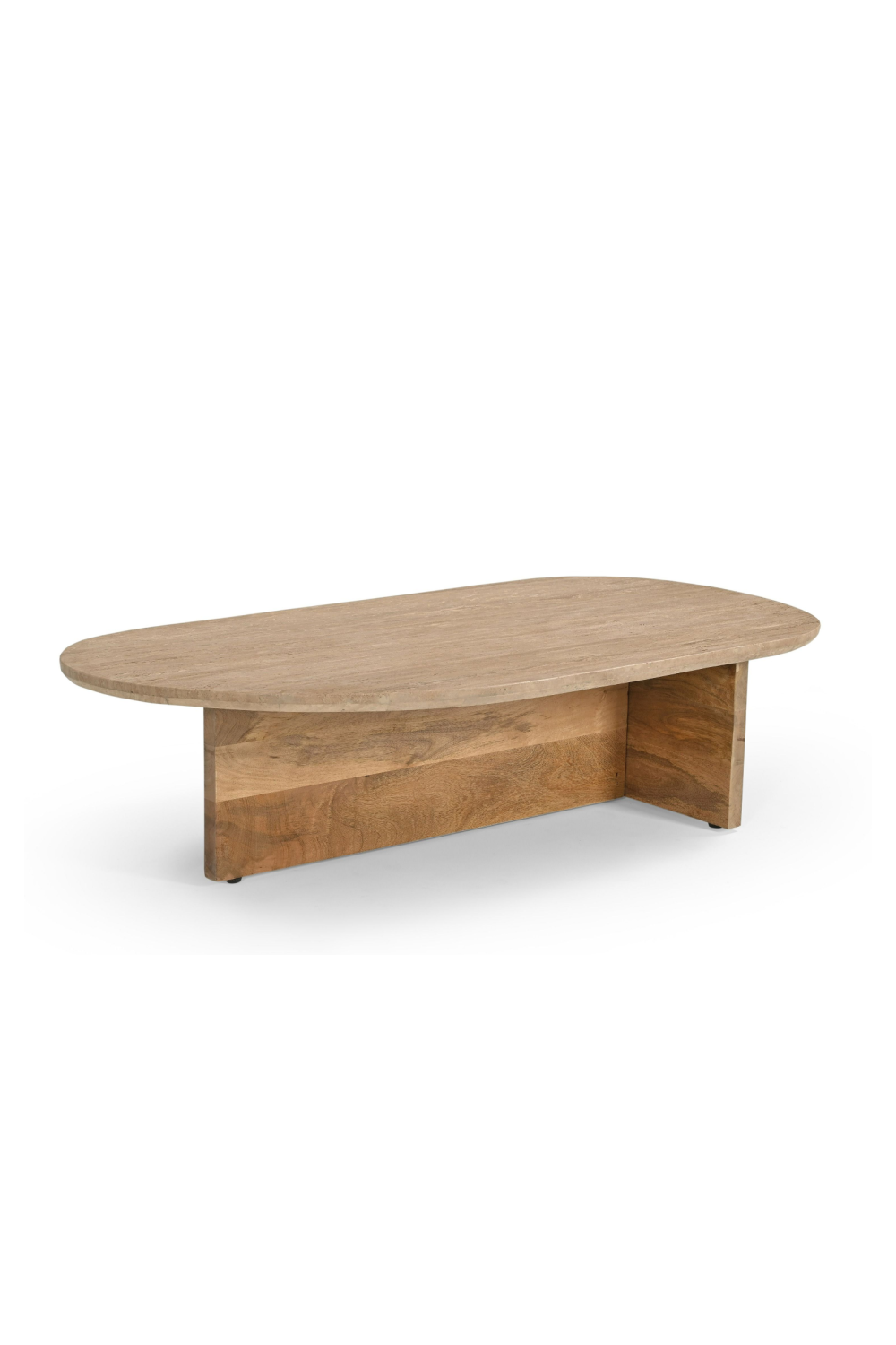 Travertine Freeform Coffee Table | Oroa.com