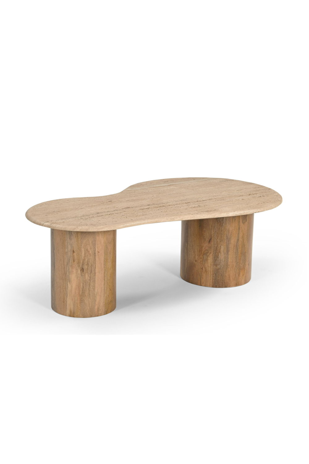 Freeform Travertine Marble Coffee Table | Oroa.com
