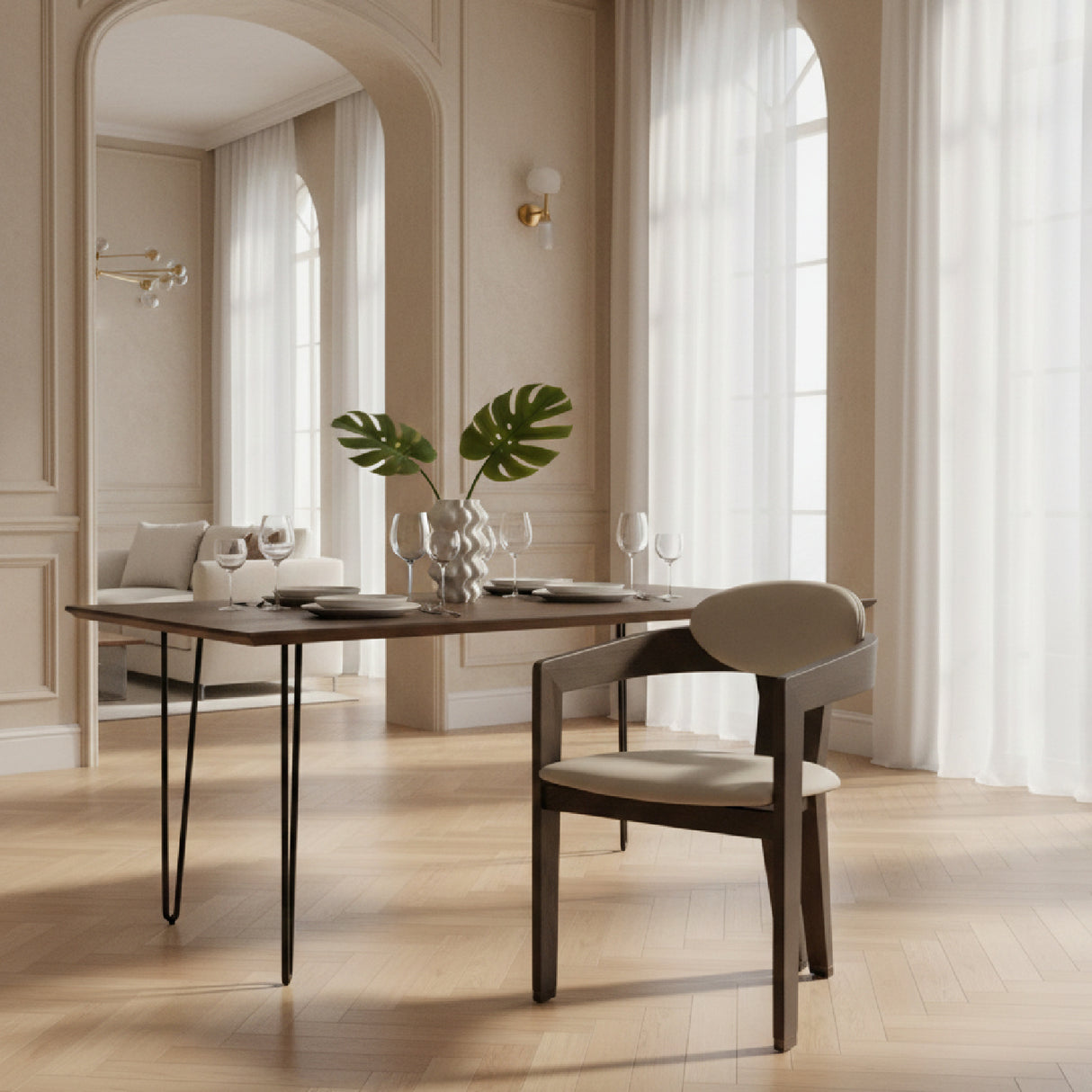 Gray Wooden Dining Chair | Oroa.com