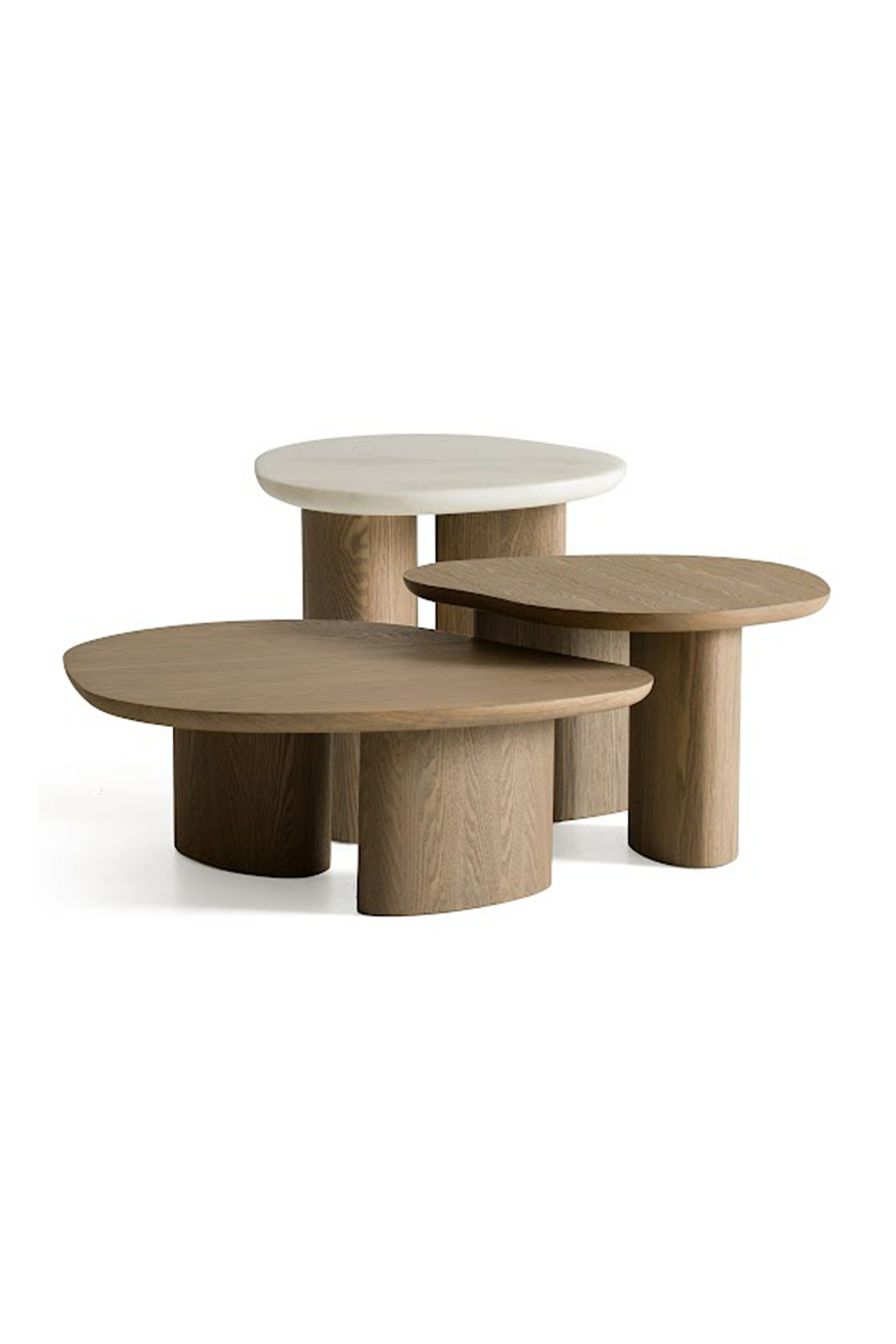 Wooden & Onyx Nesting Coffee Tables (3) | Oroa.com