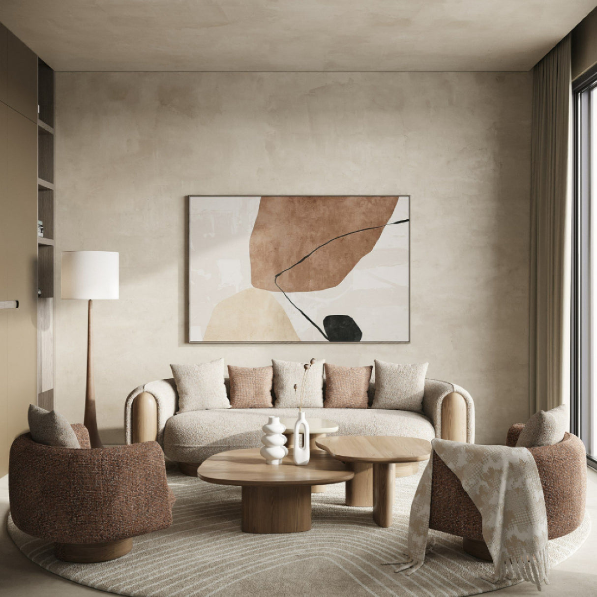 Wooden & Onyx Nesting Coffee Tables (3) | Oroa.com