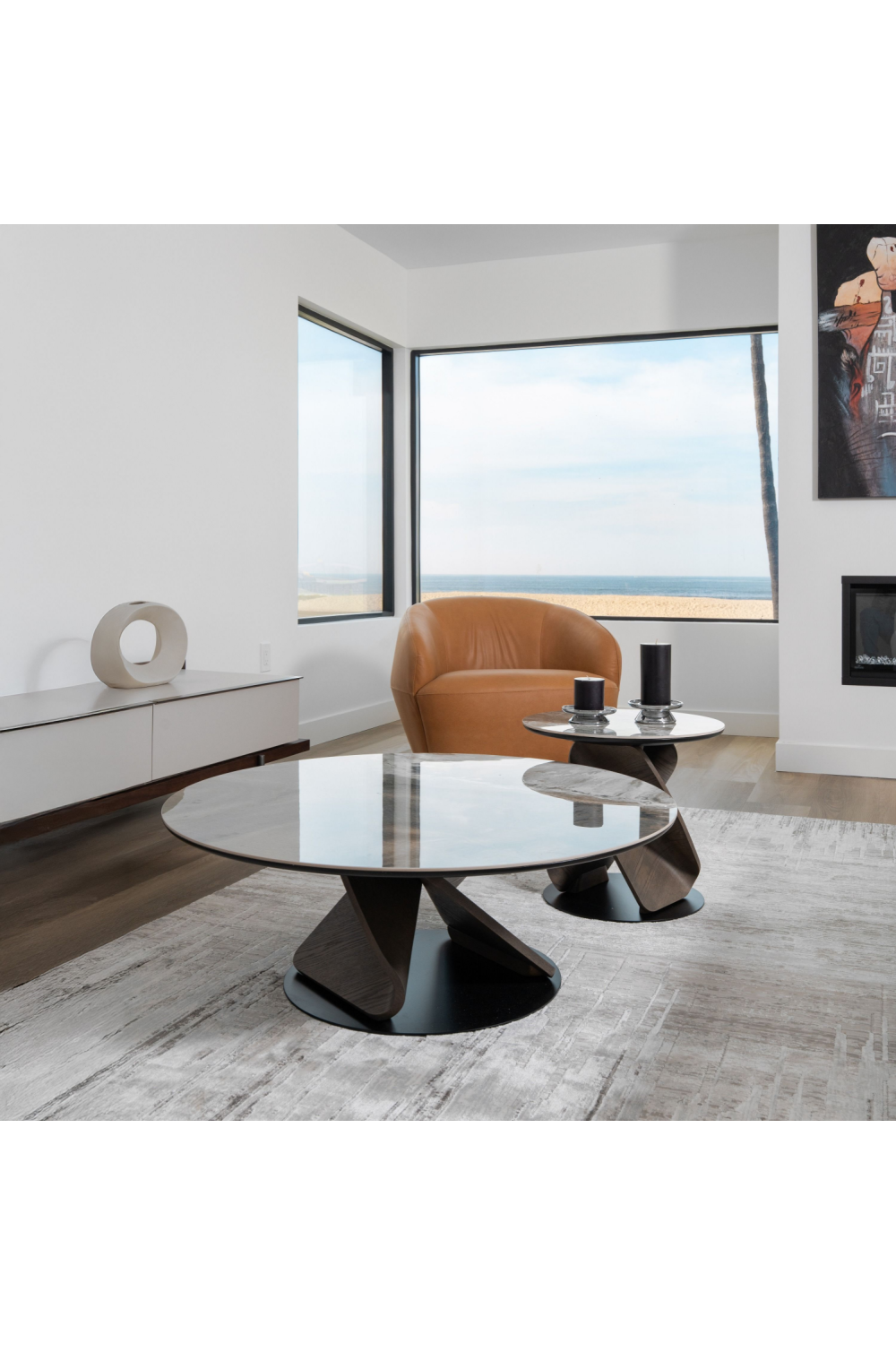 Marbled Ceramic Coffee Table Set (2) | Oroa.com