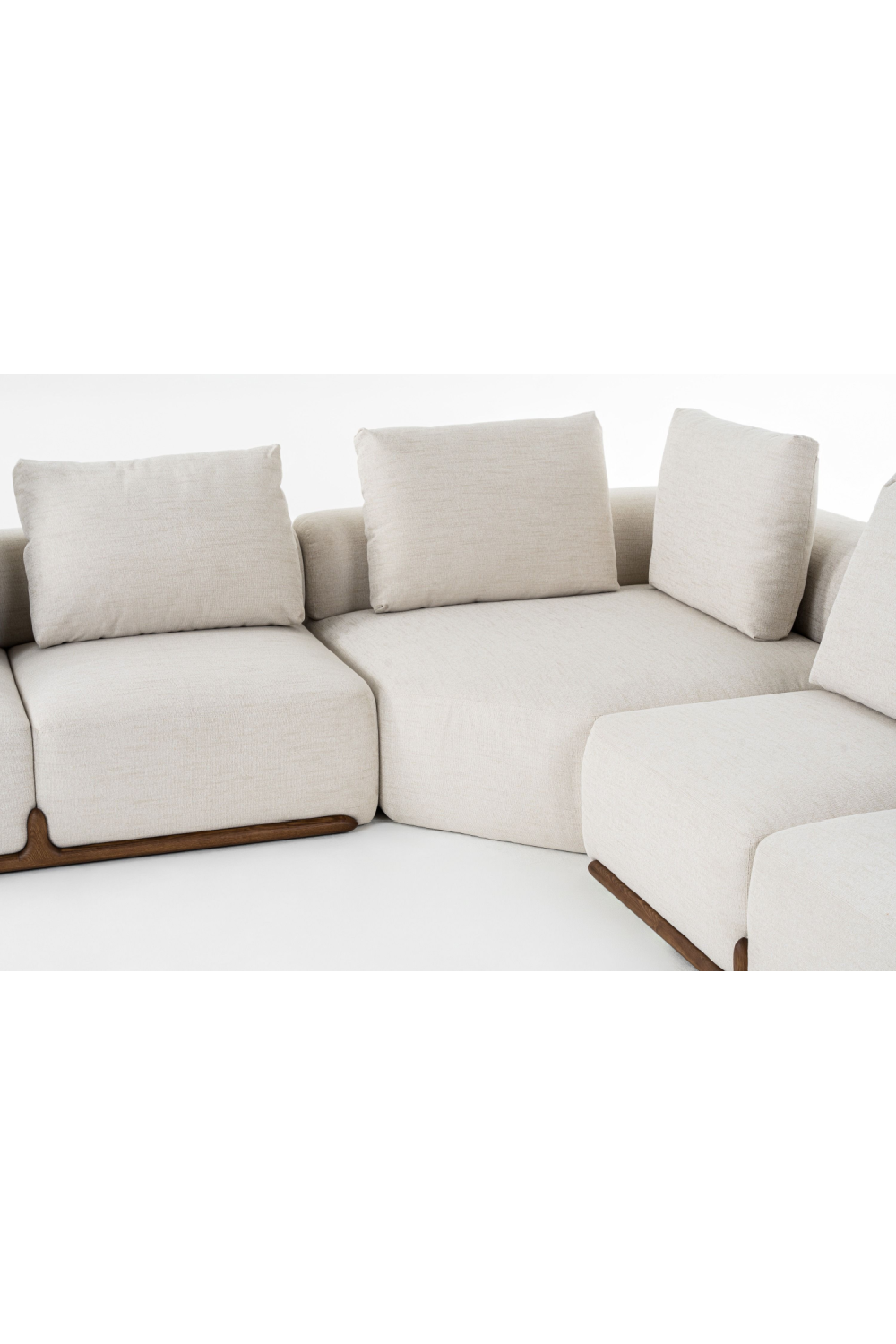 White Fabric Sectional Sofa | Oroa.com