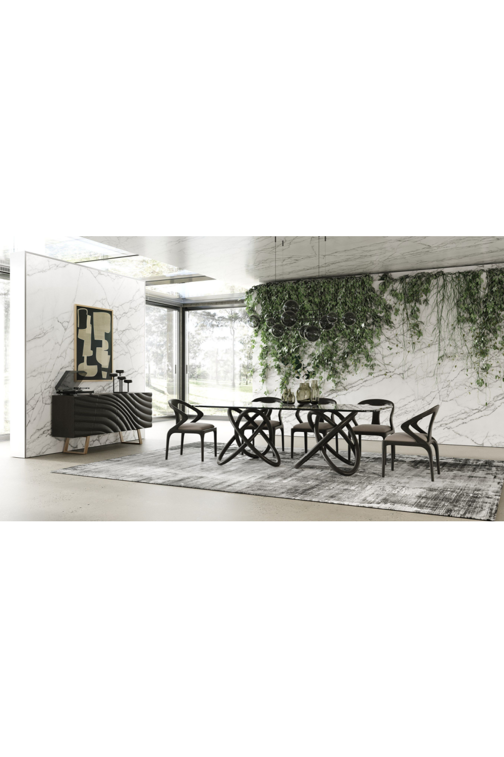 Wave Patterned Ash Sideboard | Oroa.com