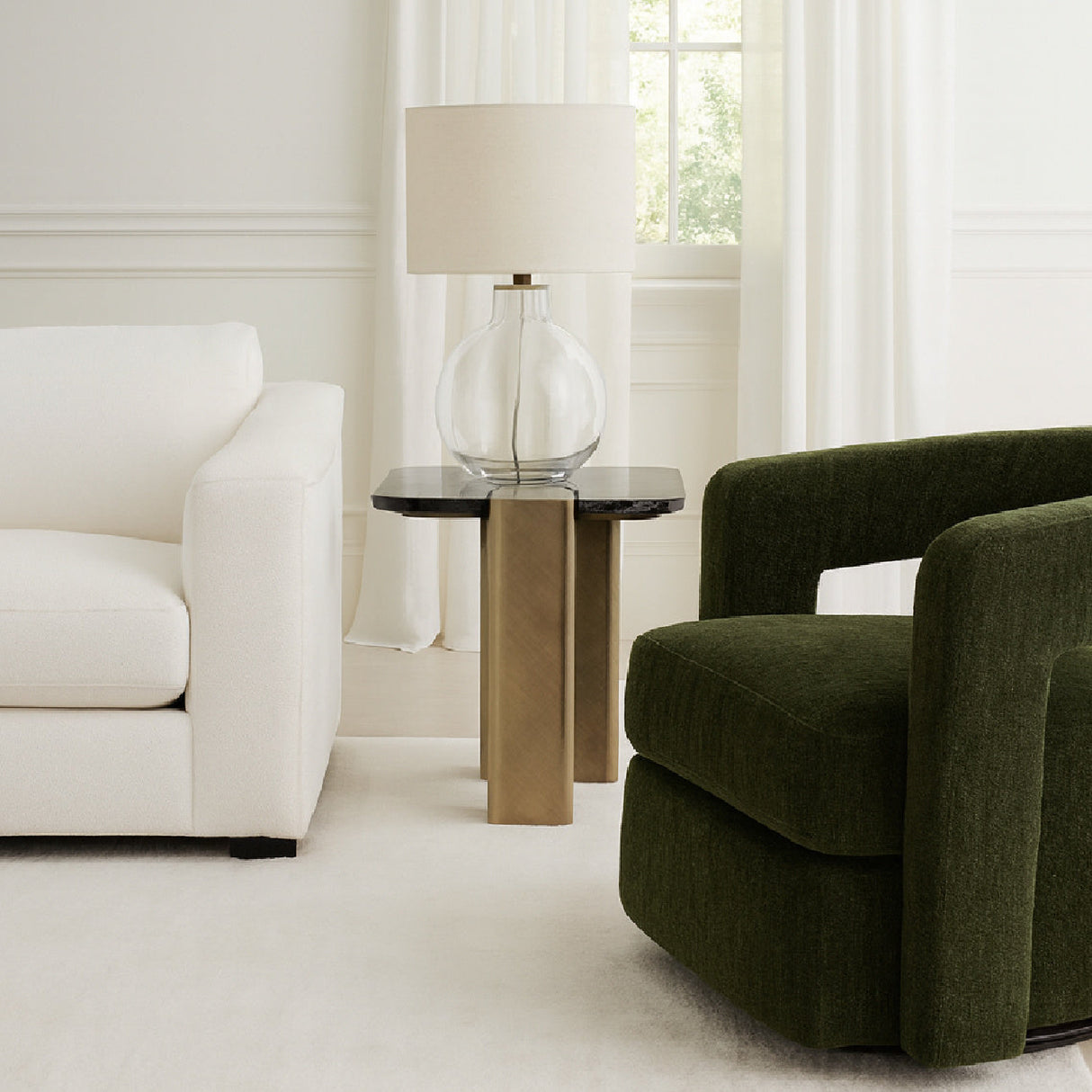 Green Swivel Accent Chair | Oroa.com