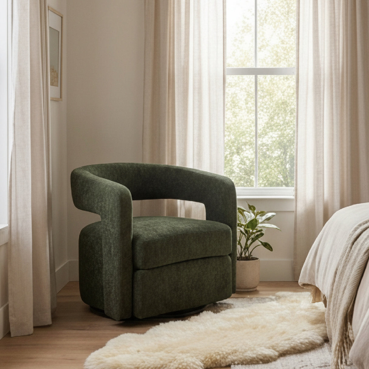 Green Swivel Accent Chair | Oroa.com