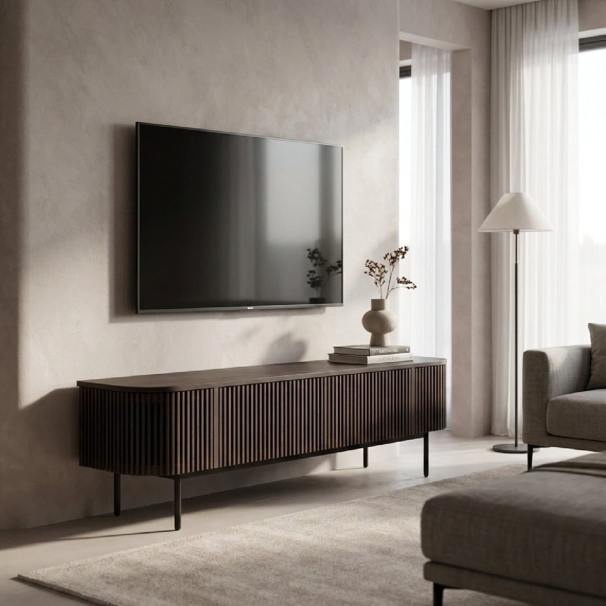 Smoked Ash TV Stand | Oroa.com